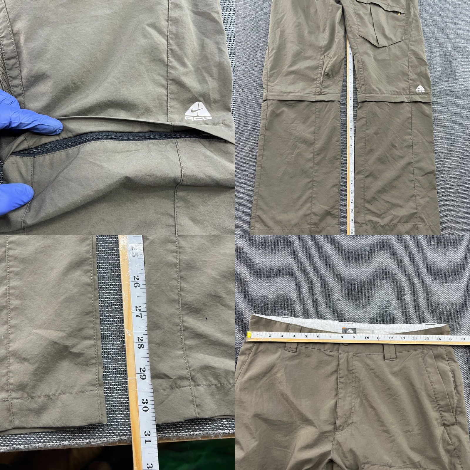 Nike ACG VINTAGE Nike ACG Pants Mens M Beige Transformer Cargo Baggy Size US 31 - 8 Thumbnail