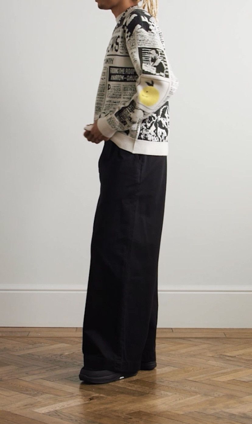Kapital × Kapital Kountry Kapital 8G Knit Newspaper Pattern Crew Sweater Kinari Size US L / EU 52-54 / 3 - 6 Thumbnail