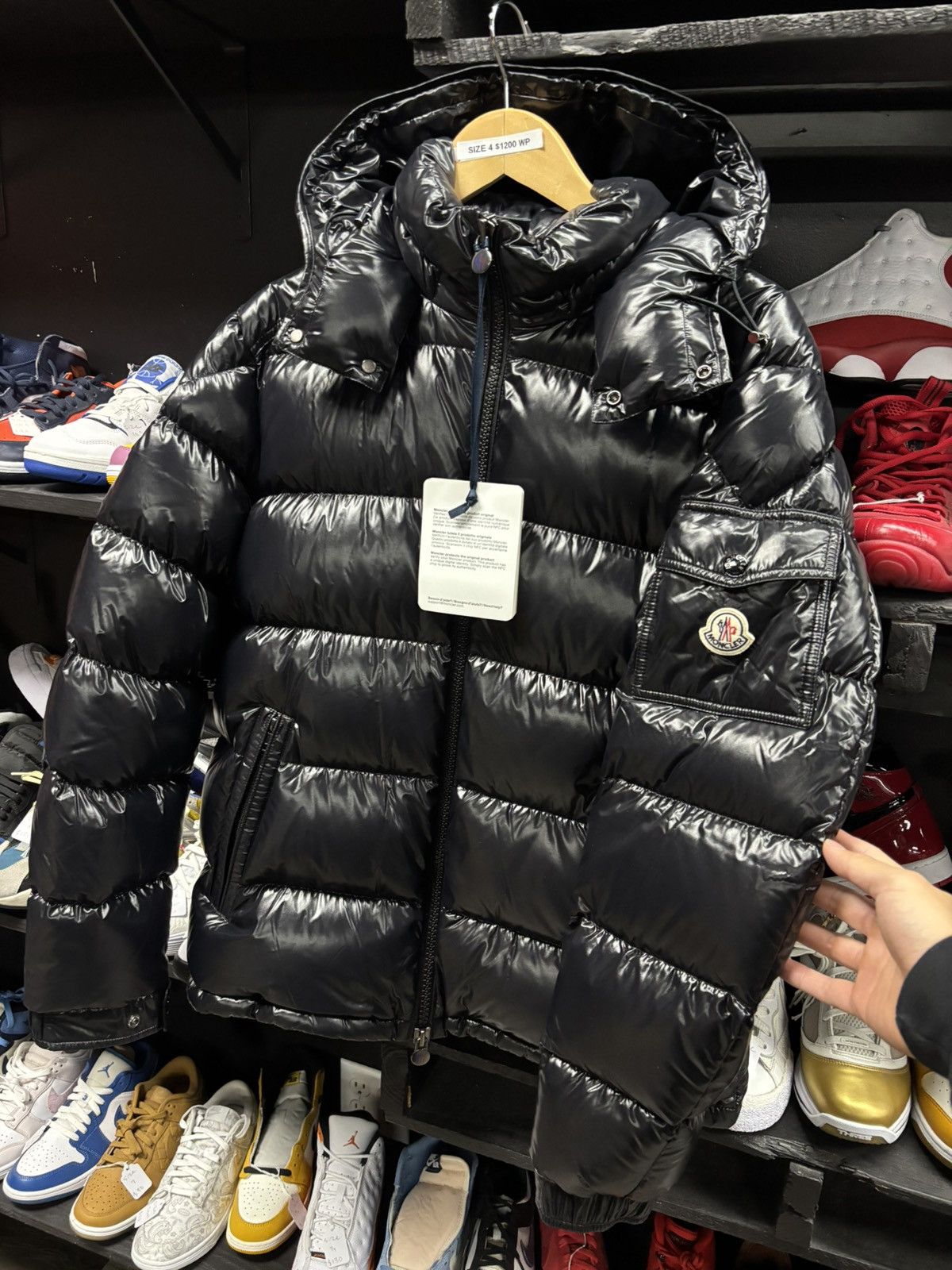 Moncler Moncler Maya Giubbotto black jacket new size 4 Size US L / EU 52-54 / 3 - 1 Thumbnail