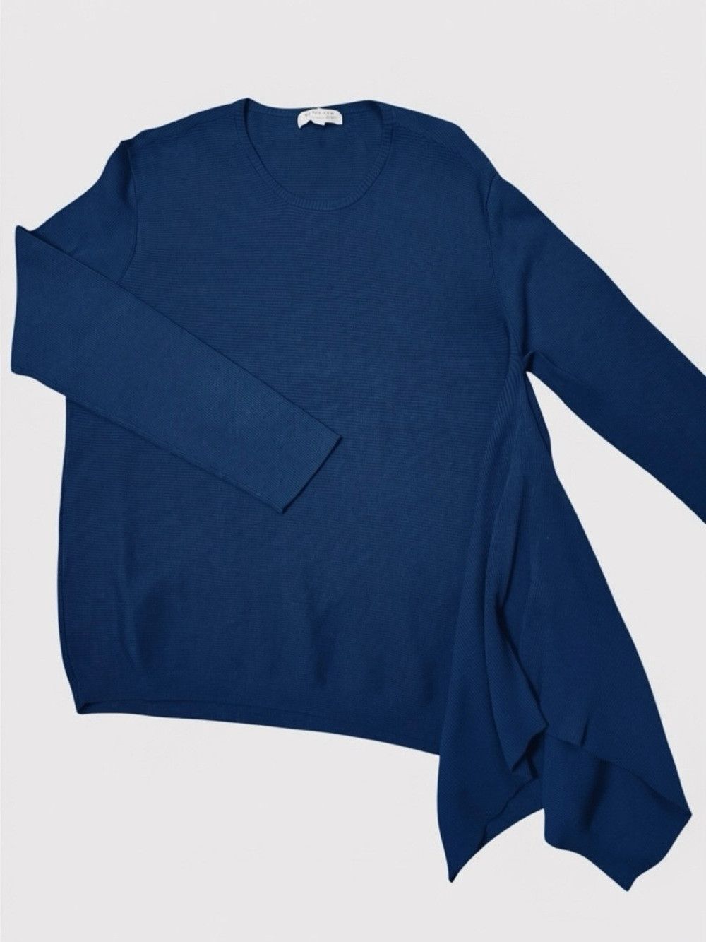 Derek Lam 10 Crosby Derek Lam Blue Asymmetrical Knit Sweater Size XL Size XL / US 12-14 / IT 48-50 - 3 Thumbnail
