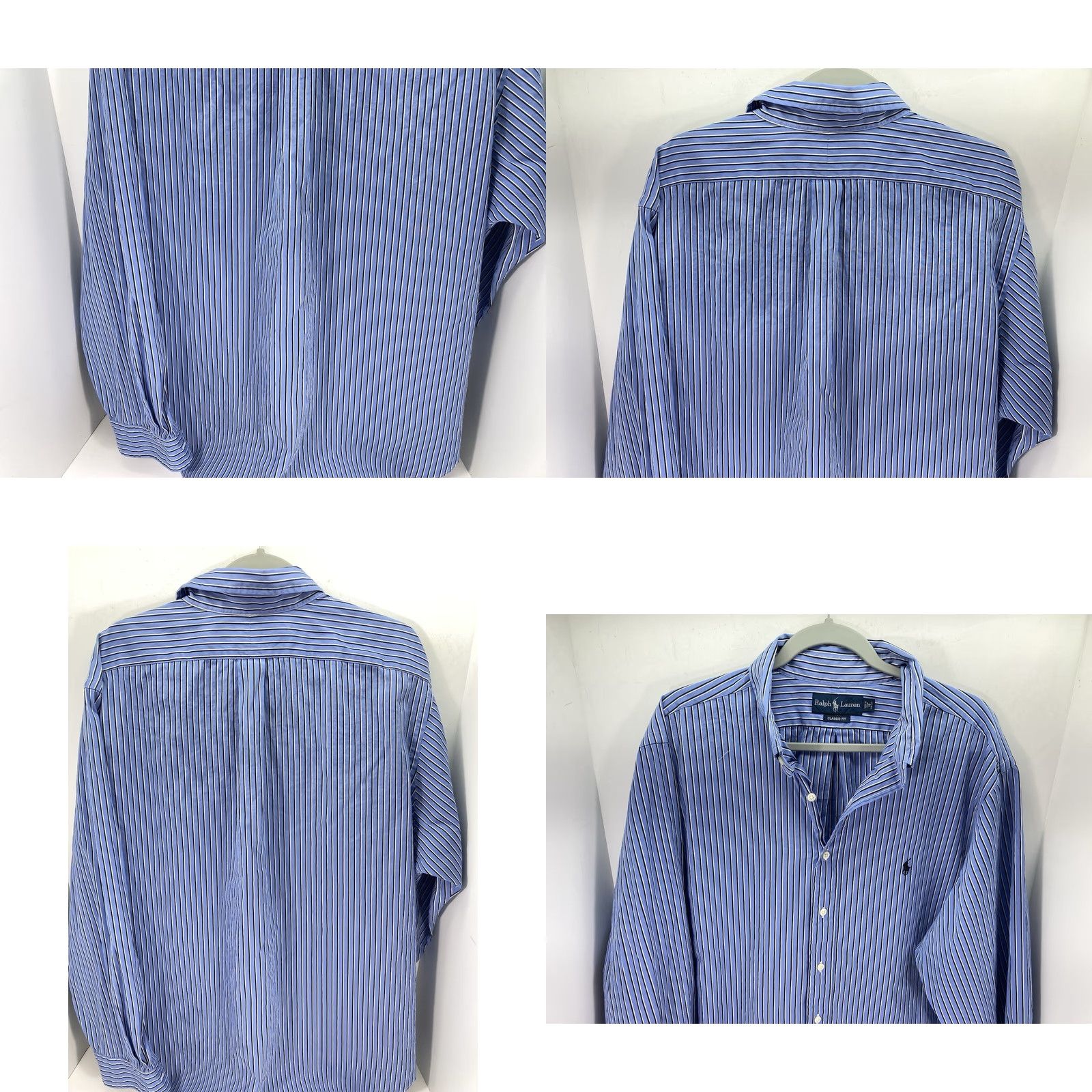 Ralph Lauren Ralph Lauren Shirt Men 2XL Blue Stripe Button Long Sleeve Cotton Casual Classic Fit Shirt Size US XXL / EU 58 / 5 - 8 Thumbnail