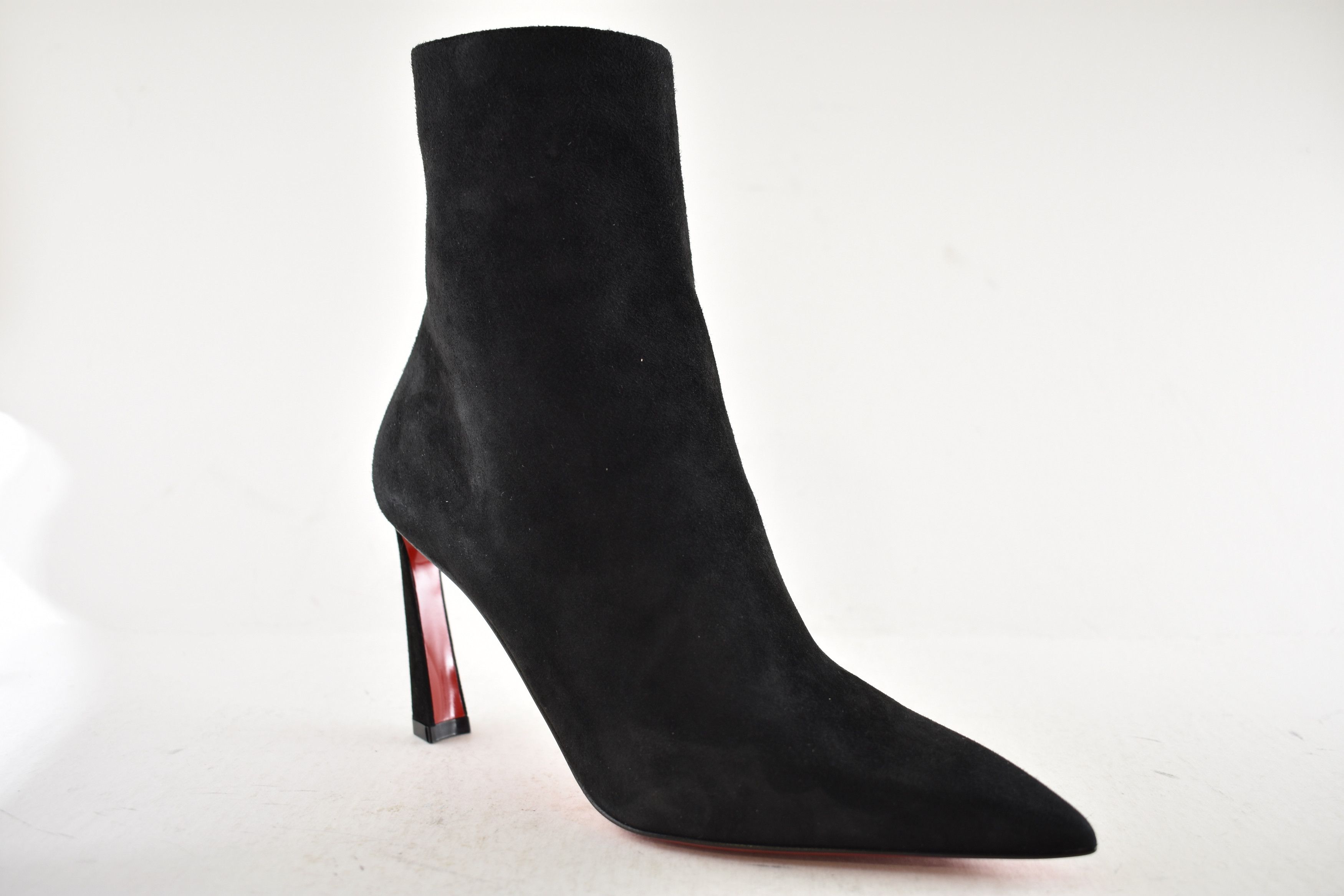 Christian Louboutin Condora Booty 85 Black Suede Pointed Ankle Heel Boot 36.5 Size US 6.5 / IT 36.5 - 5 Thumbnail