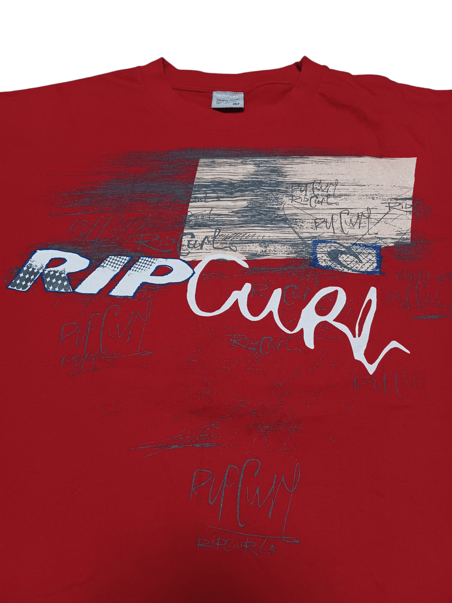 Rip Curl RIP CURL BIGLOGO VINTAGE SURFING HEAVY COTTON TEE Size US XXL / EU 58 / 5 - 2 Thumbnail