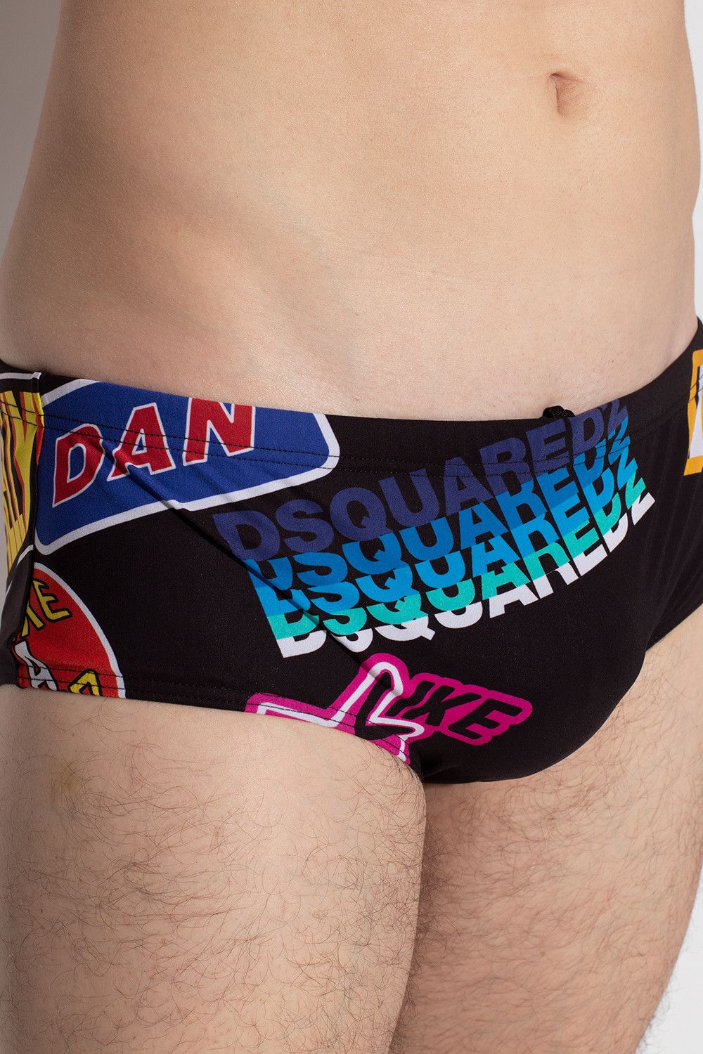 Dsquared2 DSQUARED2 black logo print wide side swim briefs 48 Medium Size US 32 / EU 48 - 2 Thumbnail