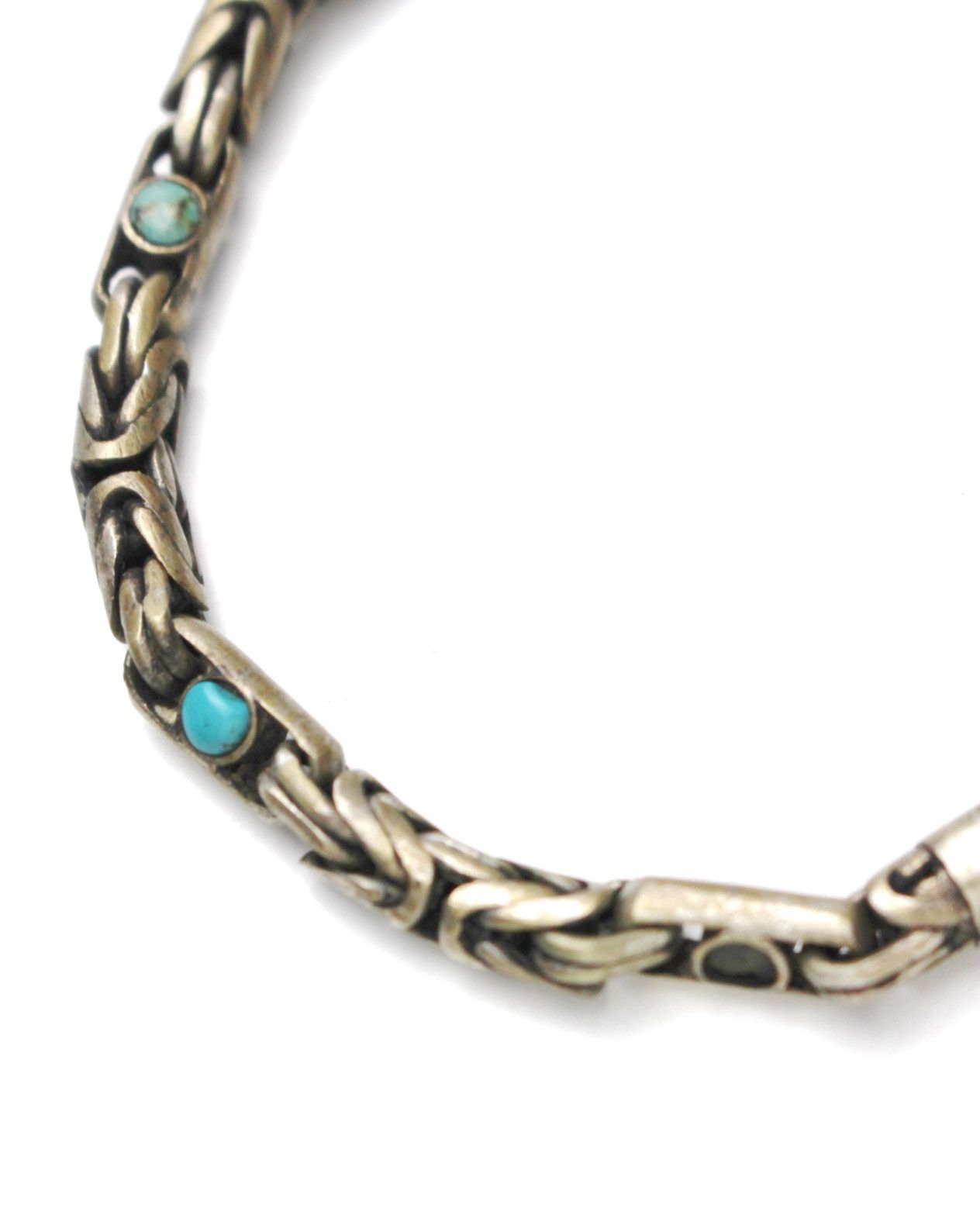 Native 2000S JAPANESE MADE SILVER-PLATED BRONZE TURQUOISE BRACELET Size ONE SIZE - 5 Thumbnail