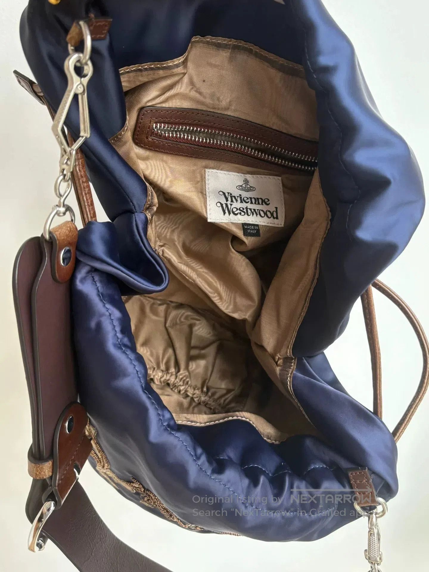 Vivienne Westwood Vivienne Westwood Blue Silk Saturn Shoulder Bag. Size ONE SIZE - 4 Thumbnail