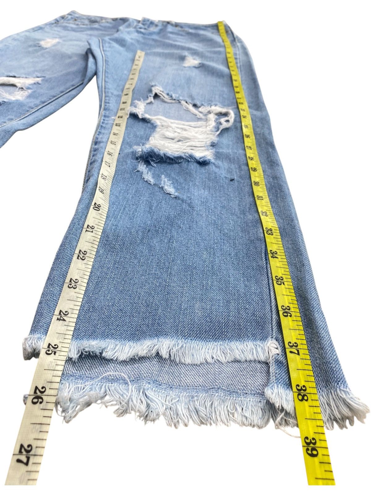Japanese Brand Japanese hyphenworld Faded Wash Hairy leg Distress Jeans Size US 30 / EU 46 - 7 Thumbnail