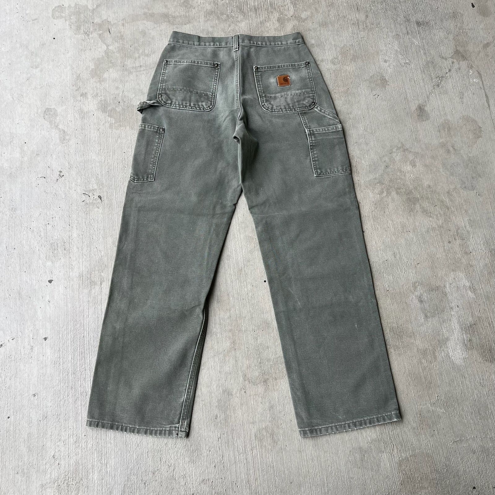 Carhartt × Vintage Carhartt faded green double knee work wear carpenter pants Size US 28 / EU 44 - 5 Thumbnail