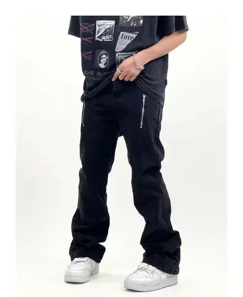 VIBE flared utility zipper hiphop pants Size US 30 / EU 46 - 1 Thumbnail
