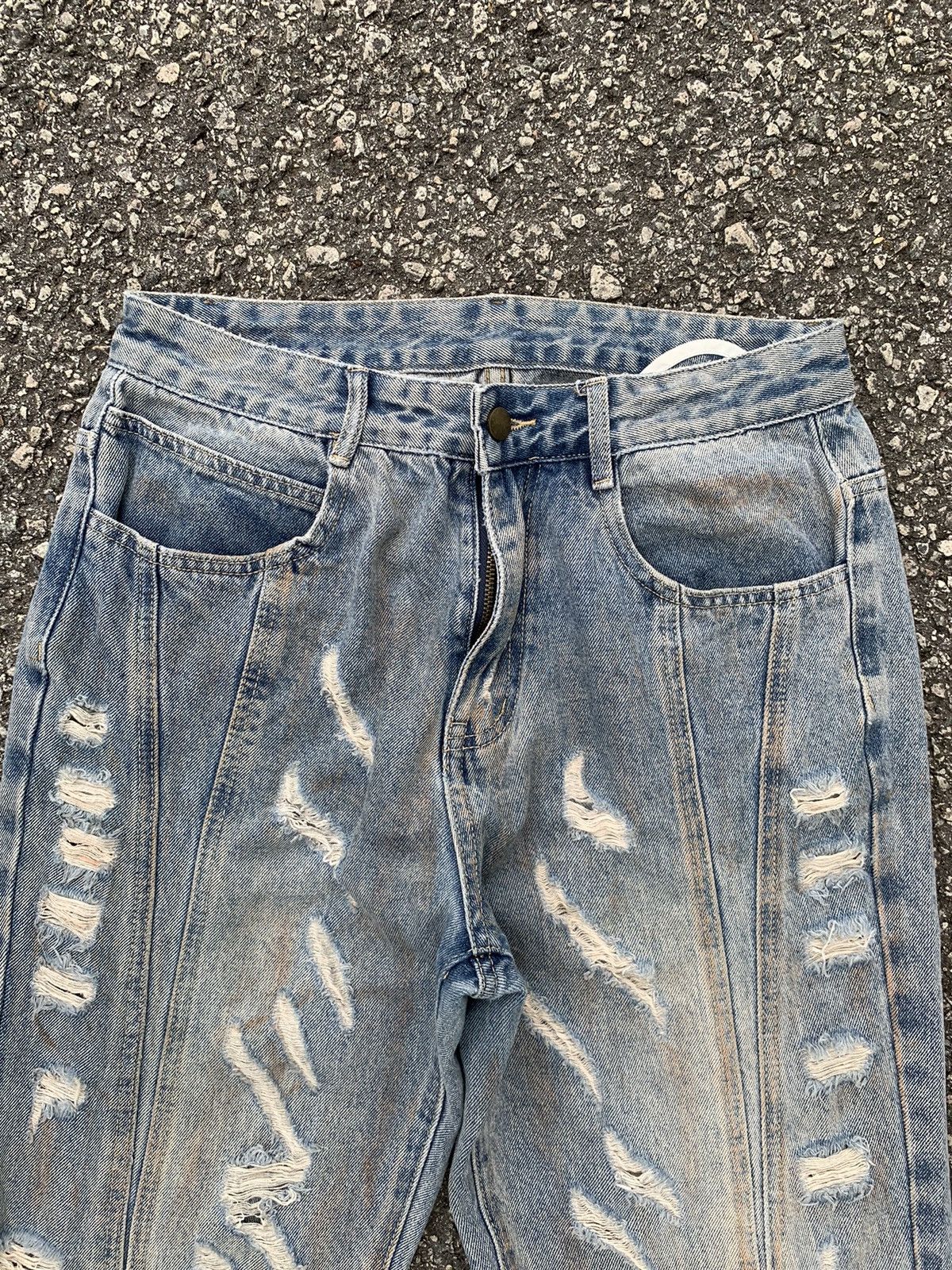 Japanese Brand × Kapital × Vintage FLARE💥 ARGUECULTURE JAPANESE PUNK STYLE DISTRESSED DENIM☠️🎌 Size US 31 - 10 Thumbnail