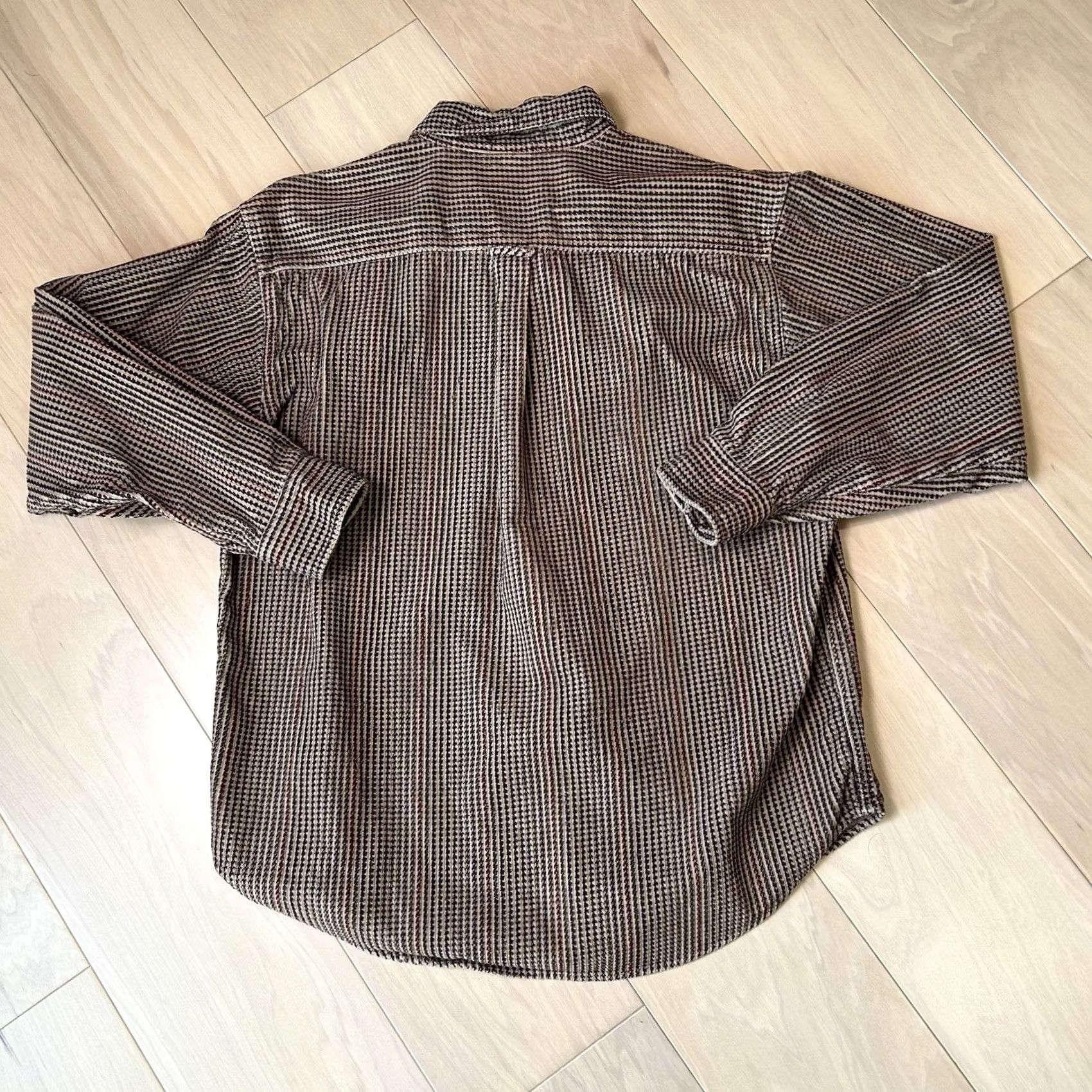 Disney VINTAGE Disney Mickey Outdoor Button-Down Shirt Men M Brown Flannel Cotton 90s Cartoon Embroidered Pocket Striped Size US M / EU 48-50 / 2 - 2 Thumbnail