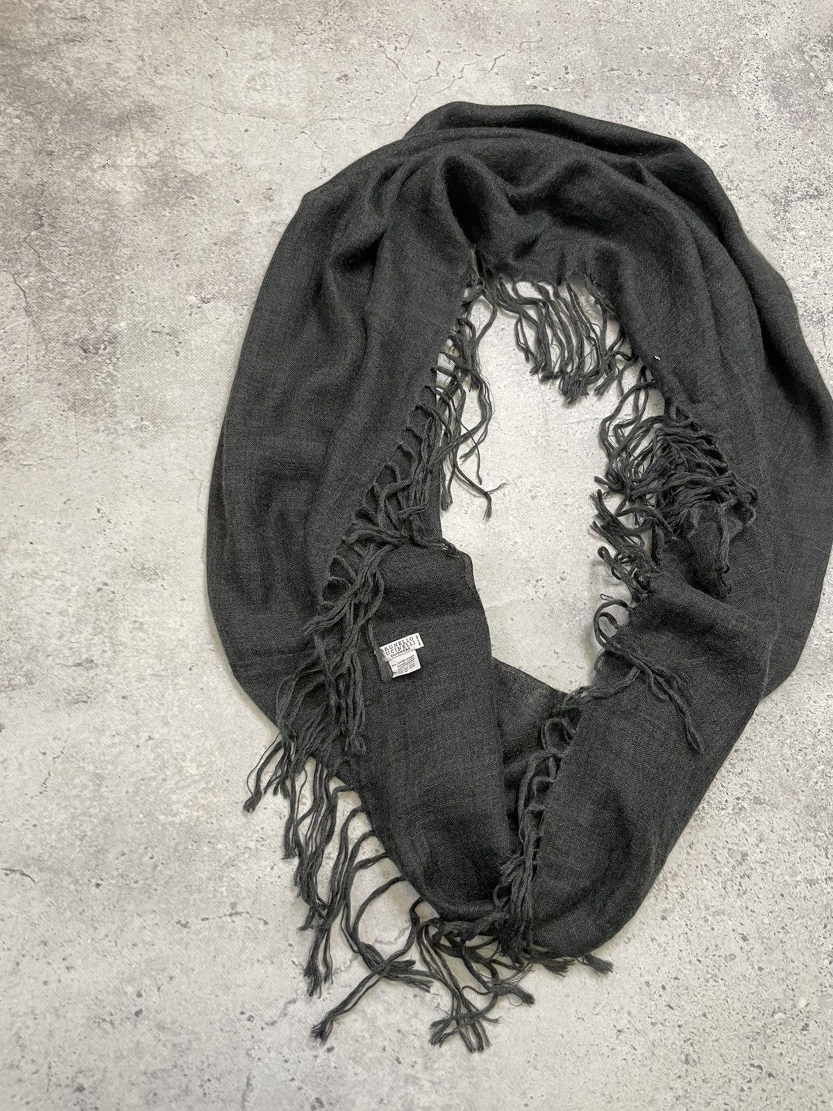 Brunello Cucinelli Brunello Cucinelli Women Cashmere / Silk Gray Scarf 60x77 cm Size ONE SIZE - 2 Thumbnail