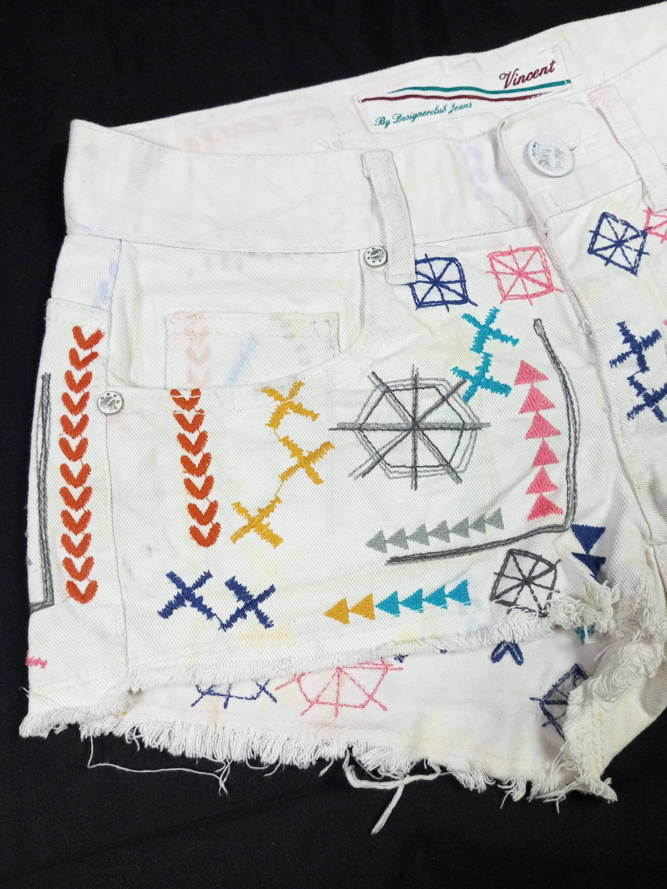 Japanese Brand Vincent by Designer Club Jeans denim shorts ☠️✨ Size 22" - 2 Thumbnail