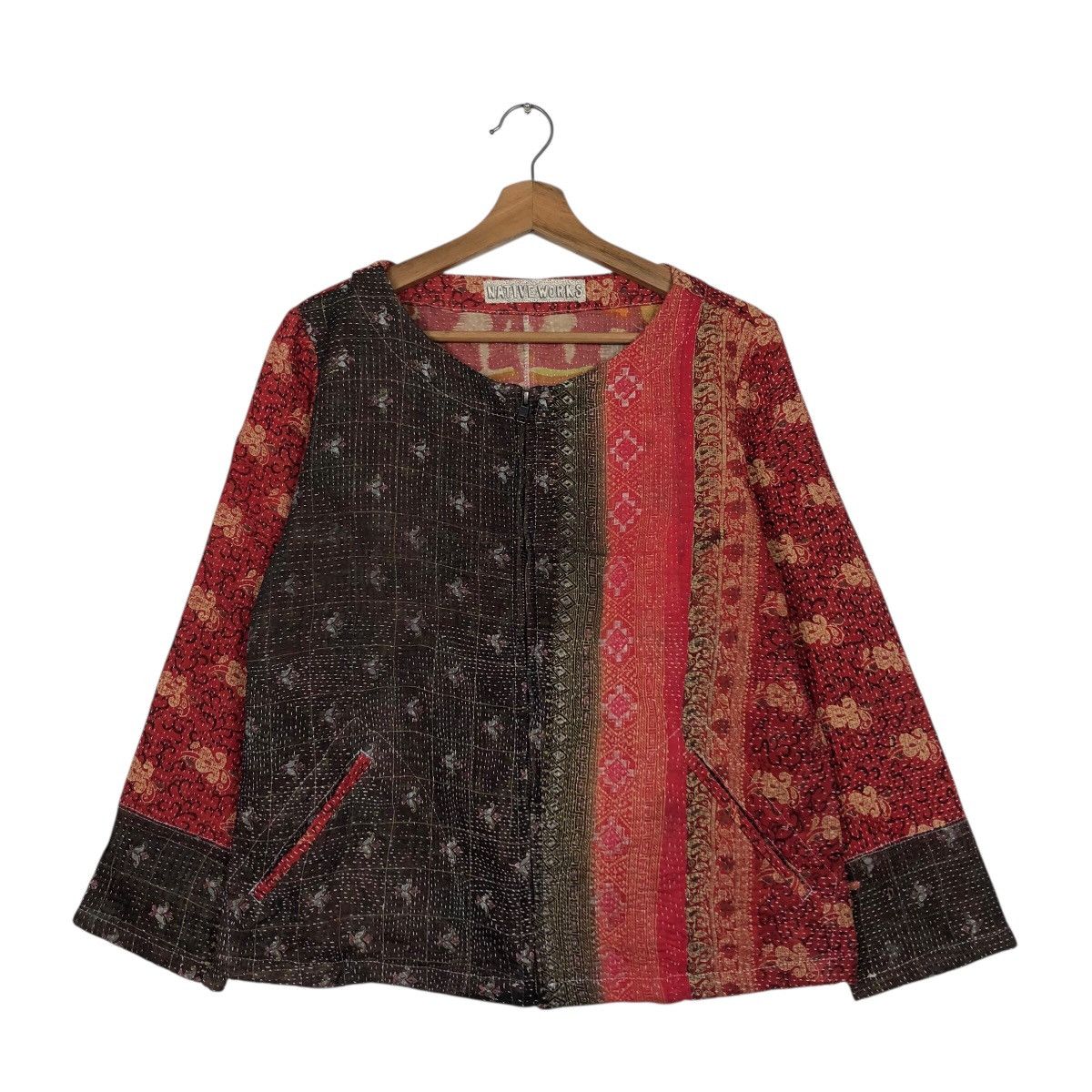 Japanese Brand Native Works Reworked Patchwork Quilted Jacket Size M / US 6-8 / IT 42-44 - 2 Thumbnail