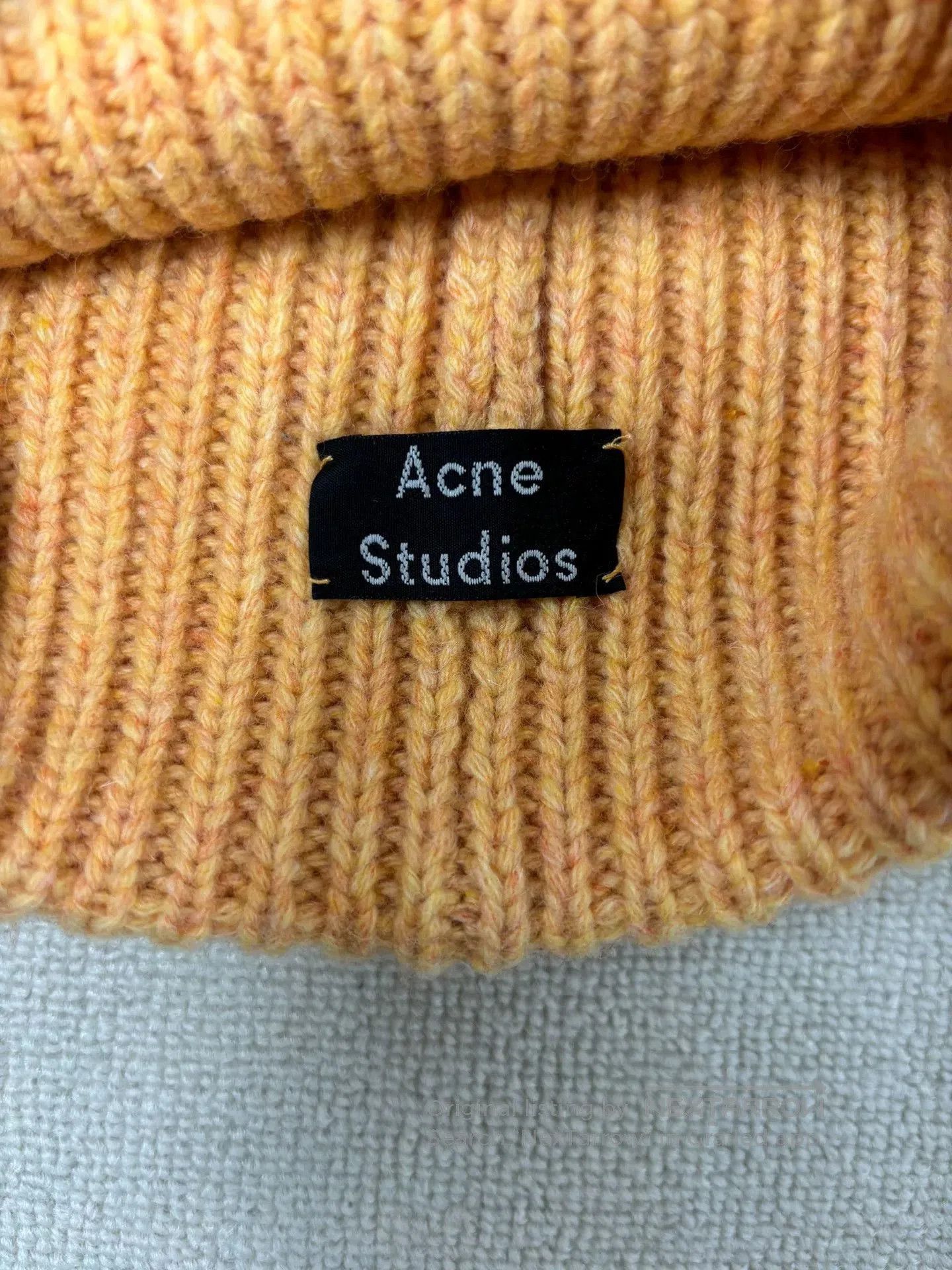 Acne Studios Acne Studios Yellow Knit Beanie Hat. Size ONE SIZE - 4 Thumbnail