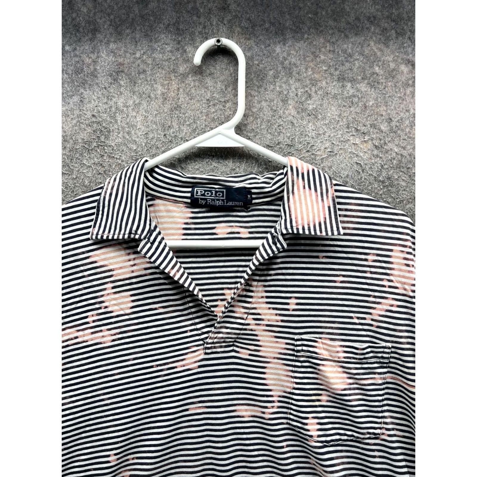 Polo Ralph Lauren Polo by Ralph Lauren Polo Shirt Mens M Blue Stripe Casual Short Sleeve Knit Cotton Button Pocket Size US M / EU 48-50 / 2 - 3 Thumbnail