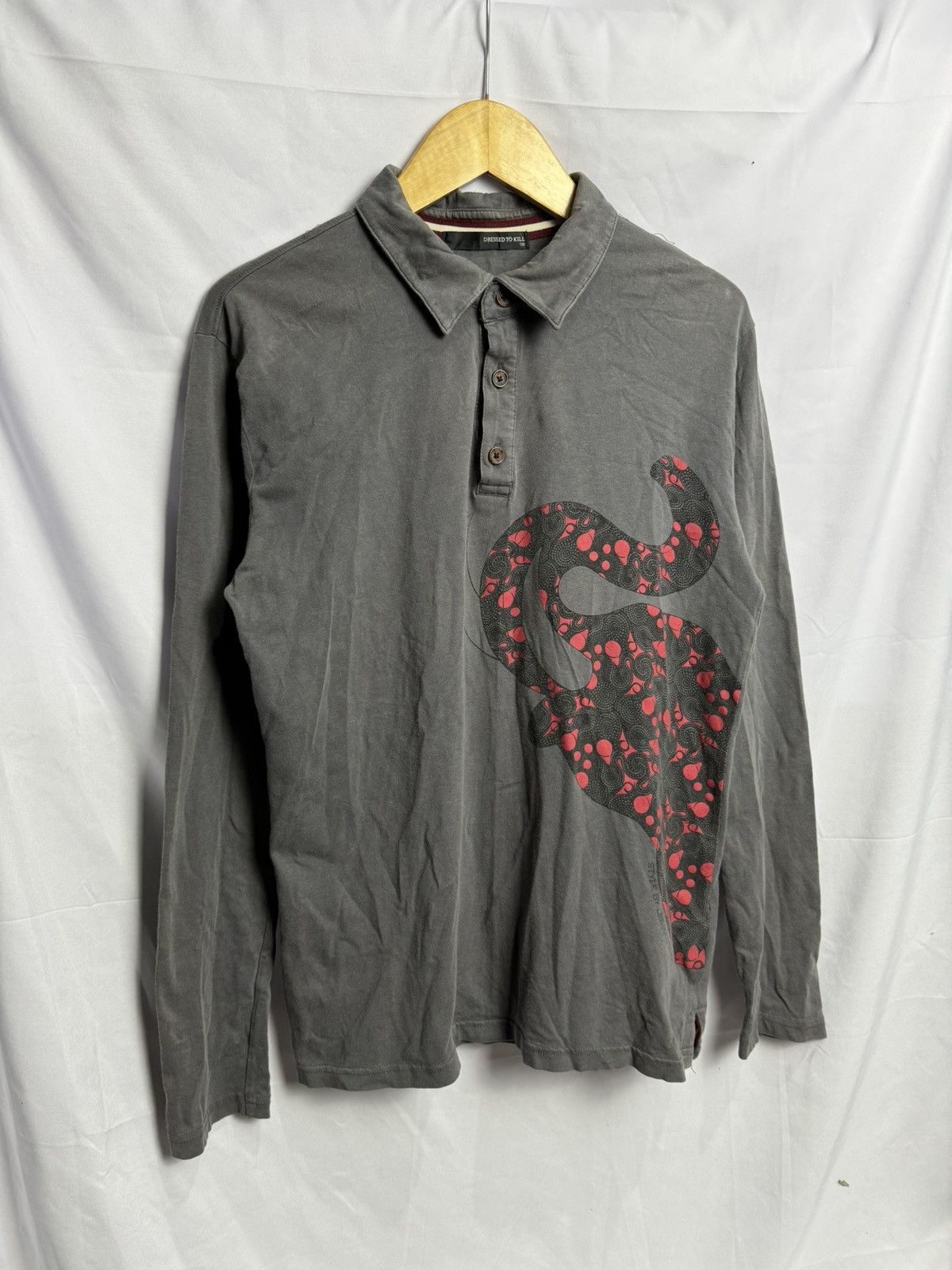 If Six Was Nine × Japanese Brand × Le Grande Bleu (L.G.B.) Dress to Kill Snake Polo Long Sleeve Size US M / EU 48-50 / 2 - 2 Thumbnail