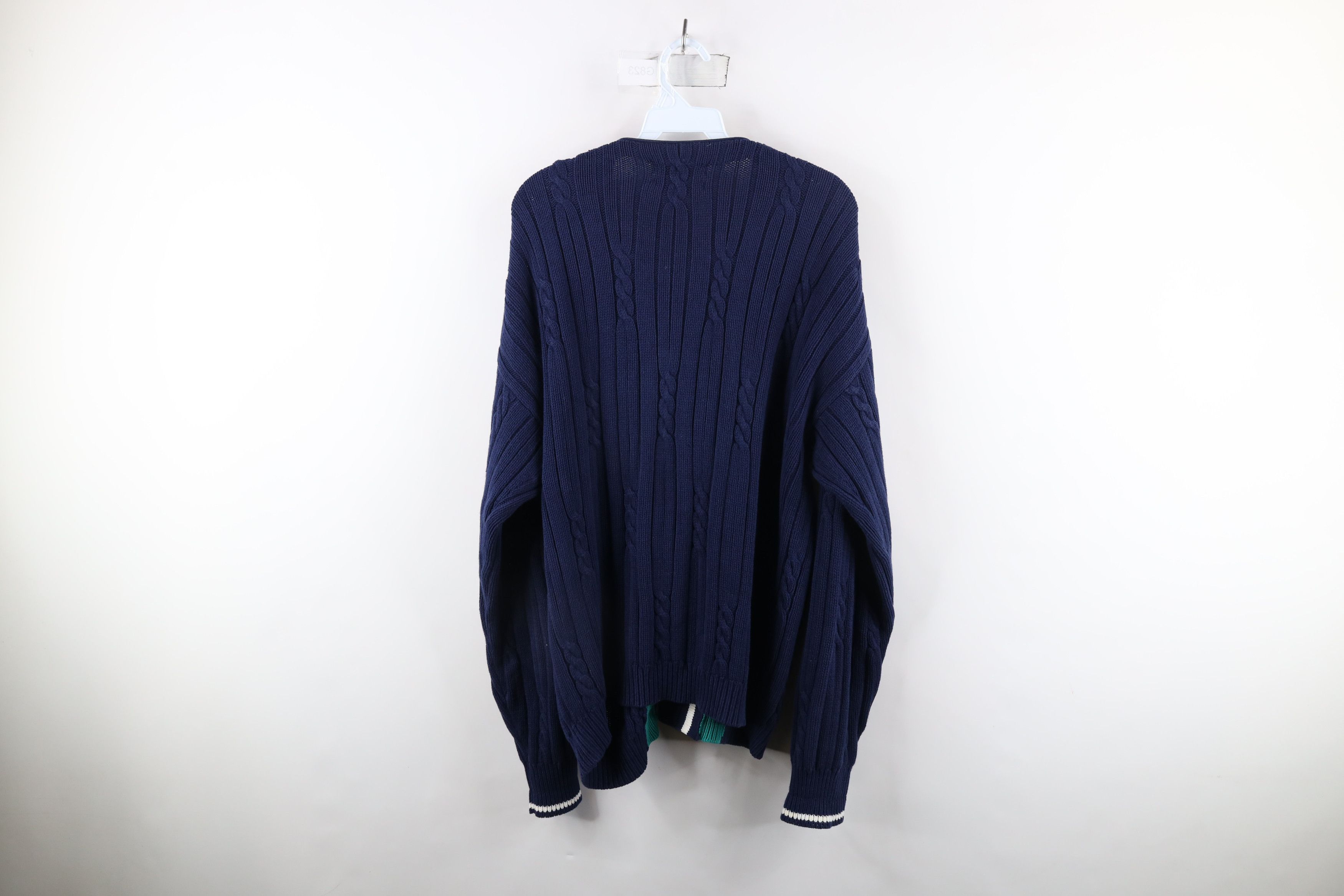 Vintage Vintage 90s Streetwear Framed Cable Knit Cardigan Sweater Size US M / EU 48-50 / 2 - 9 Thumbnail