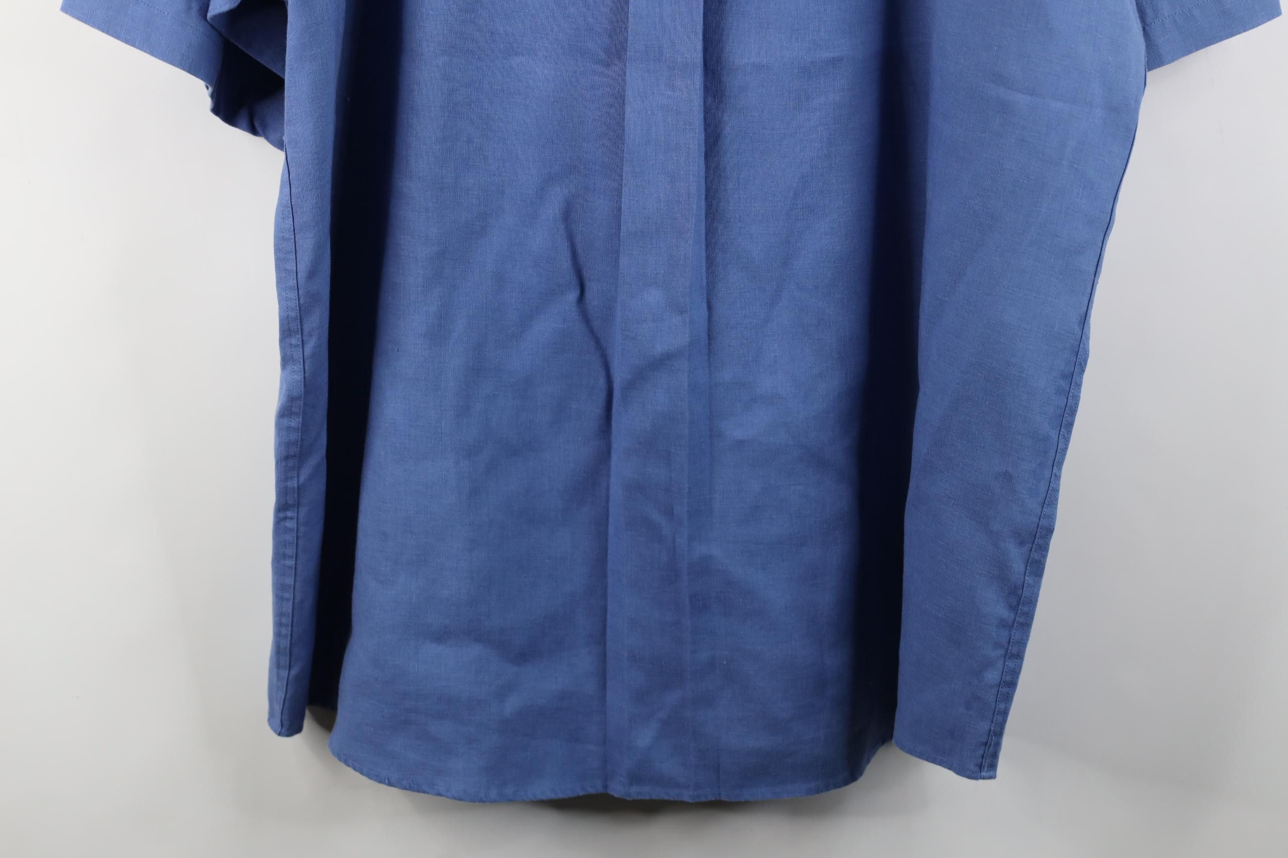 Jos. A. Bank Jos A Bank Linen Short Sleeve Collared Button Down Shirt Size US XL / EU 56 / 4 - 15 Thumbnail