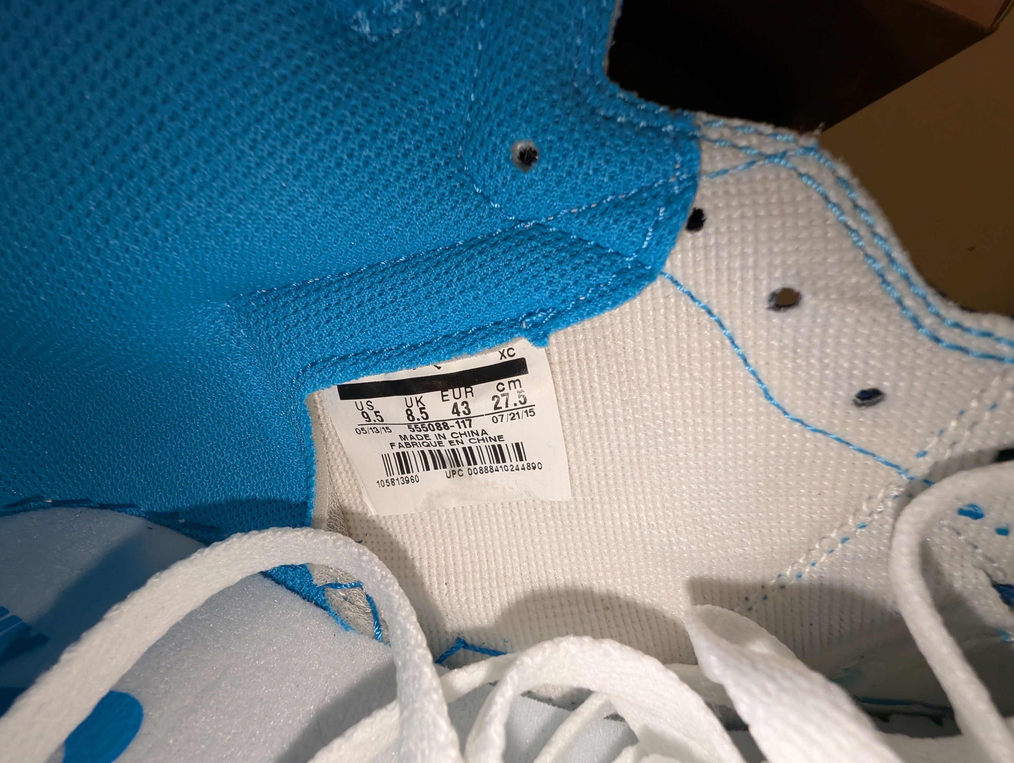 Jordan Brand AIR JORDAN 1 OG UNC 2015 SZ 9.5 Size US 9.5 / EU 42-43 - 6 Thumbnail