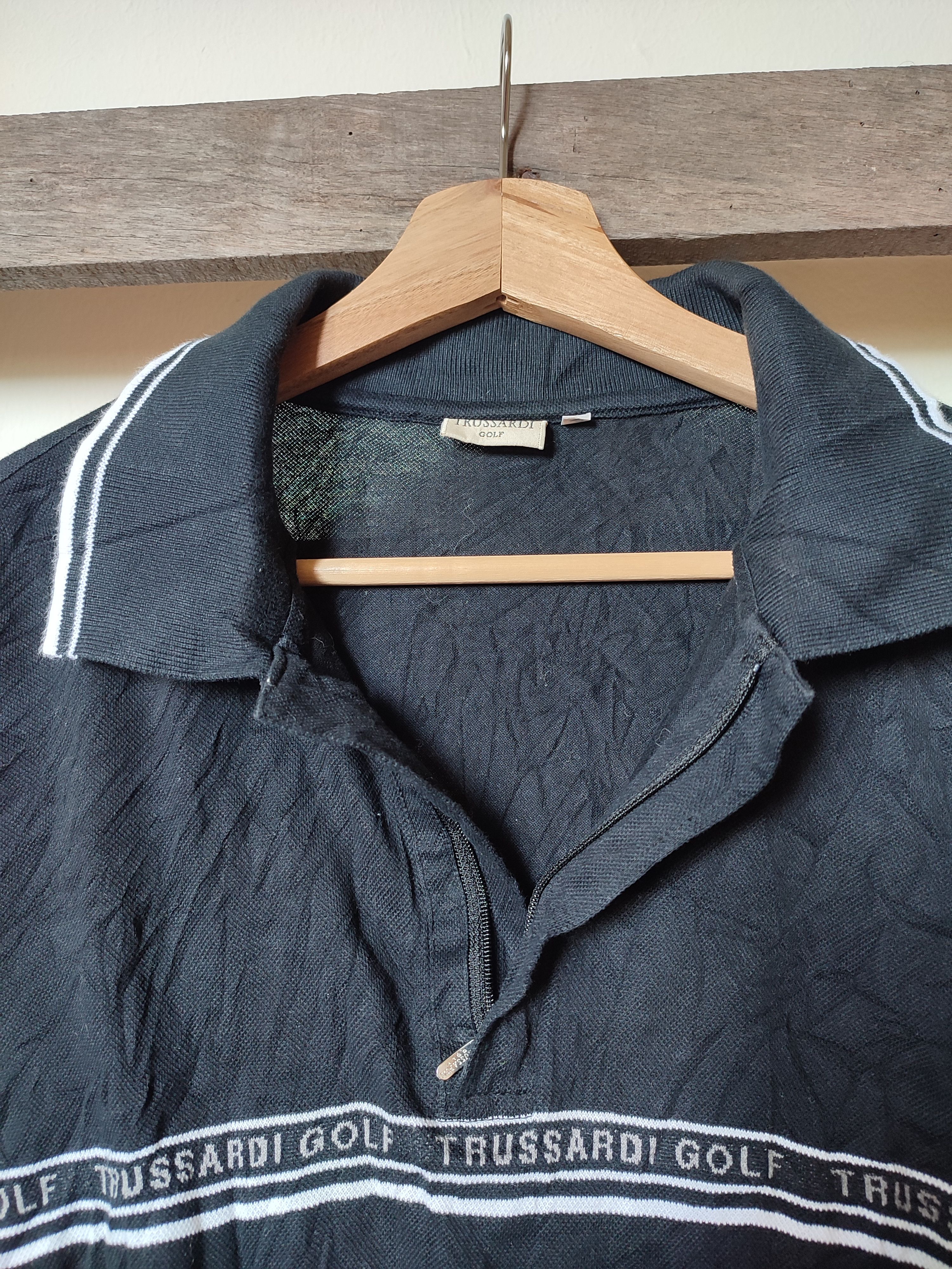 Trussardi Long Sleeve Trussardi Half Zipper Vintage Size US L / EU 52-54 / 3 - 4 Thumbnail