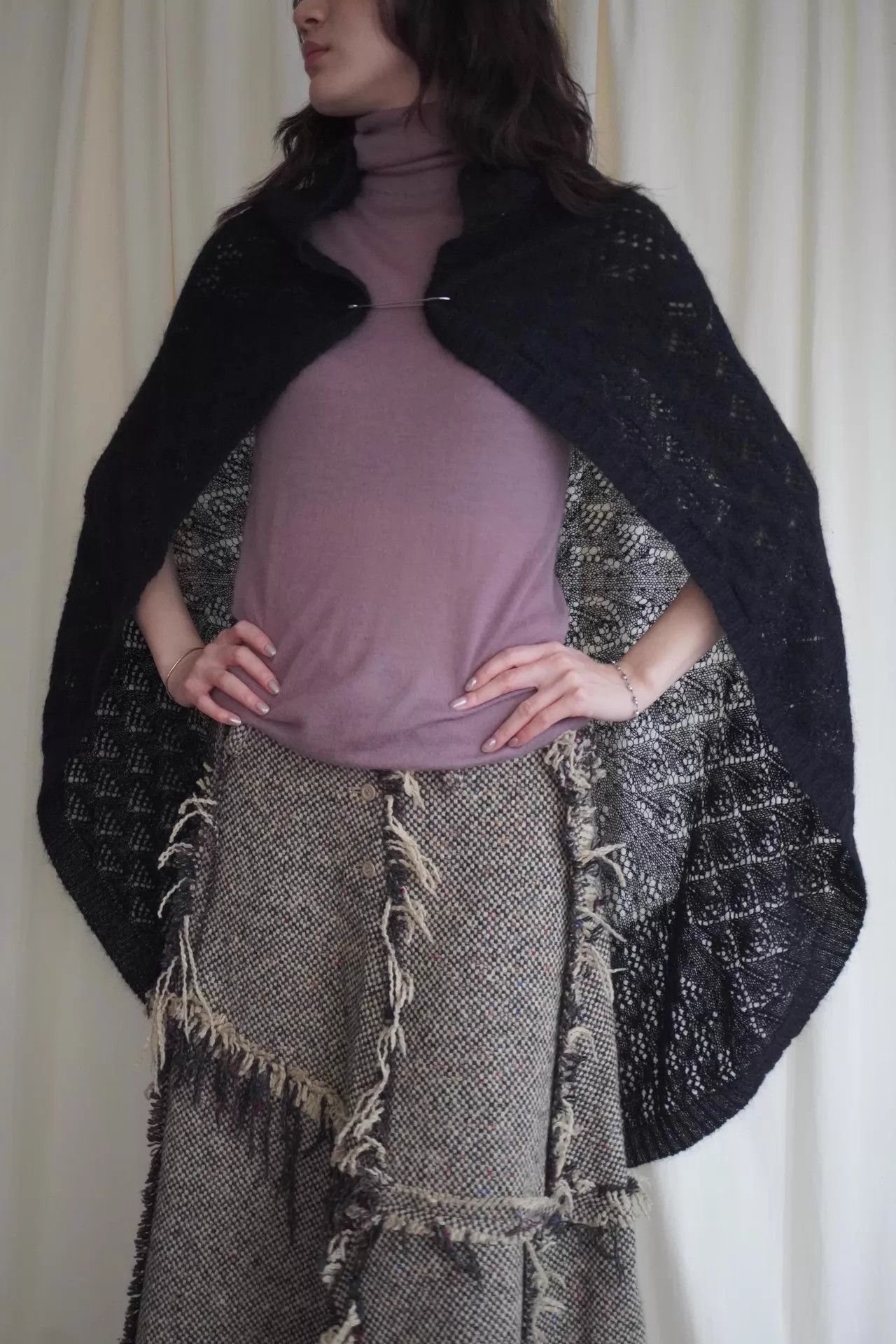 Junya Watanabe Junya Watanabe 2000s Mohair-Wool Lace Multi-Wear Shawl Size ONE SIZE - 8 Thumbnail