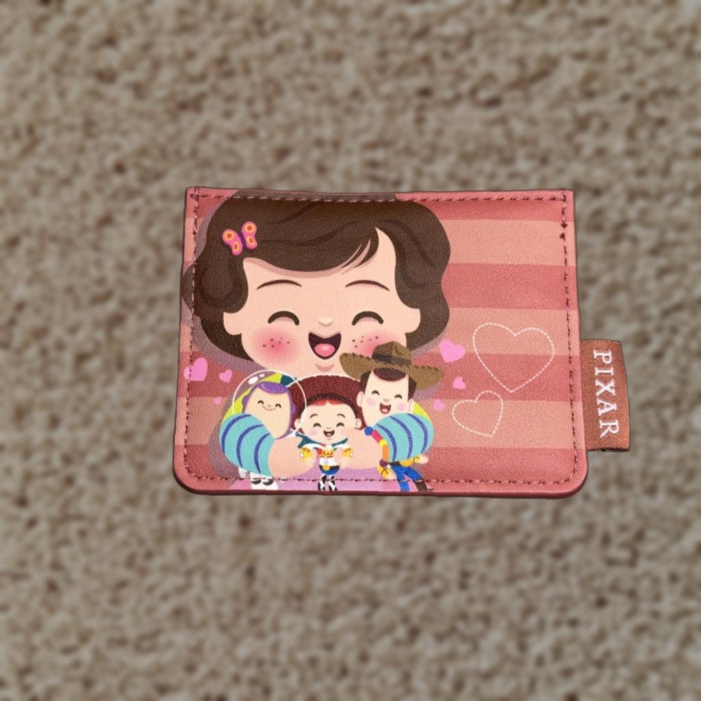 Vintage Pixar Loungefly Toy Story Cardholder Wallet Bonnie Everything Is Going To Be Fin Card Wallet Womens One Size Pink Cartoon Movie Quotes Heart Love 2021 Size ONE SIZE - 1 Thumbnail