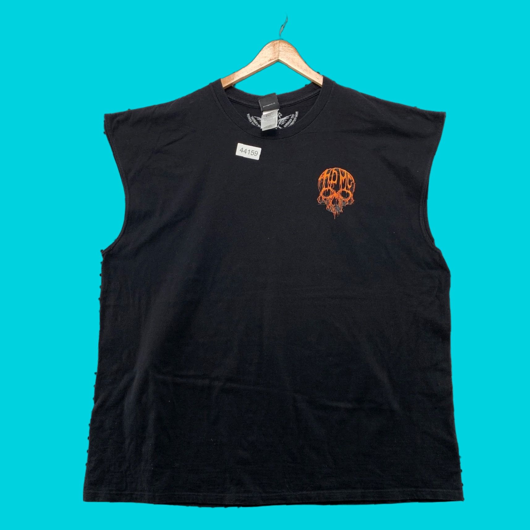Harley Davidson Harley-Davidson Sleeveless Shirt Mens 4XL Black Skull Flame Motorcycle Tee Size US XXL / EU 58 / 5 - 1 Thumbnail