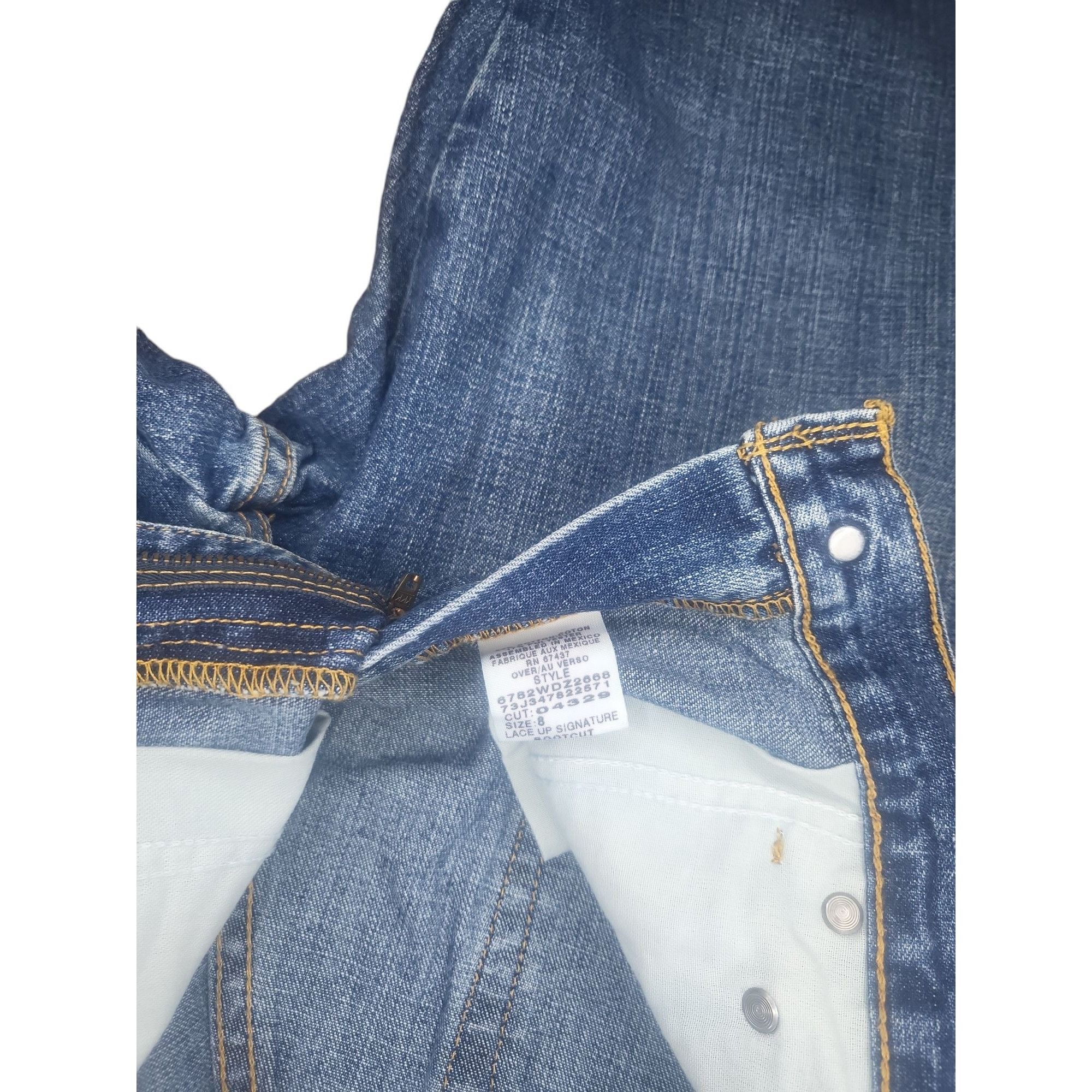 Ralph Lauren Ralph Lauren Jeans Women Sz 8 Lace Up Signature Denim Leathe Size 30" / US 8 / IT 44 - 7 Thumbnail