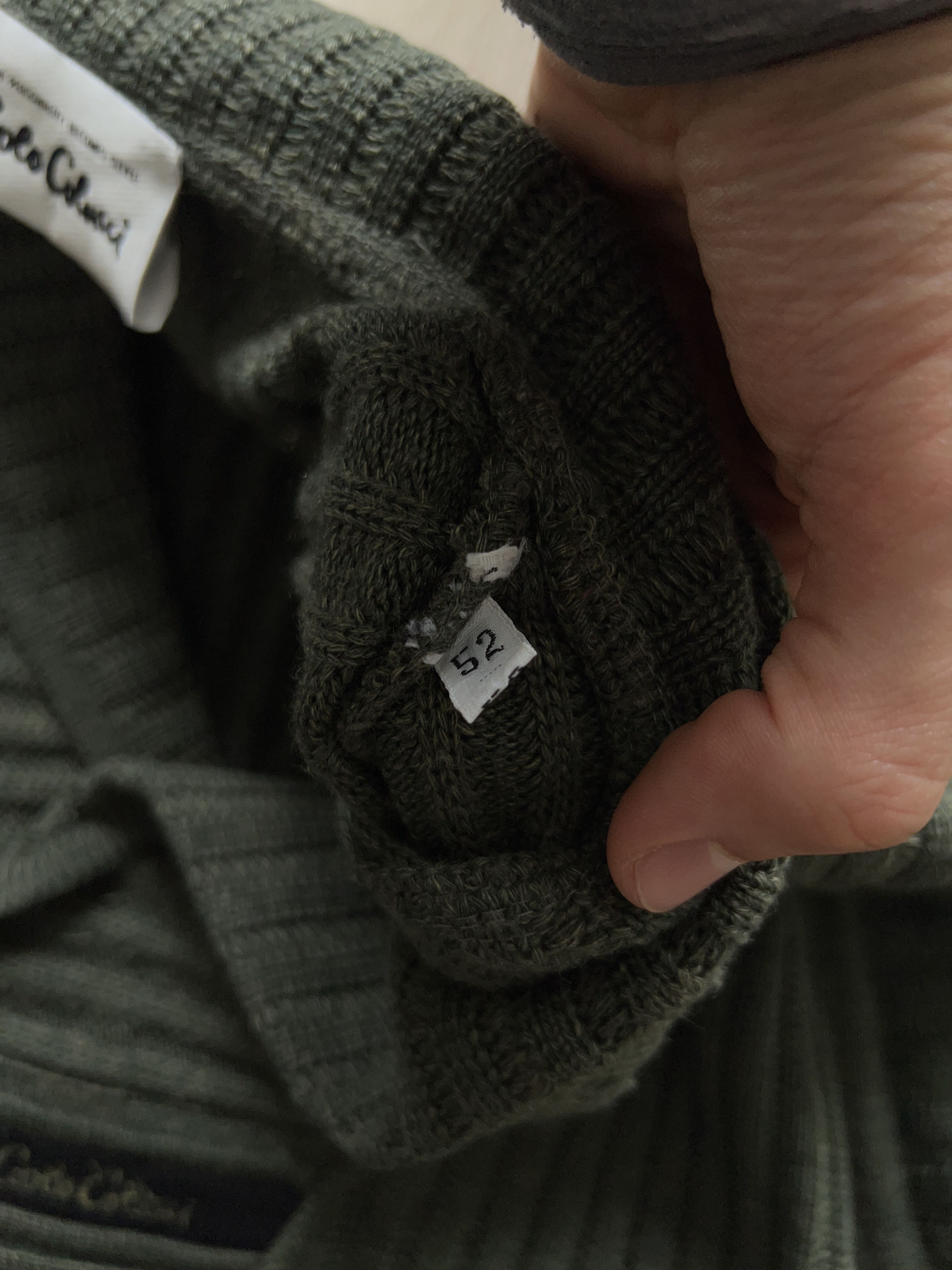 Carlo Colucci × Vintage Mens 1990s Mens Carlo Colucci Sweater Pullover V Neck Green Size US L / EU 52-54 / 3 - 8 Thumbnail