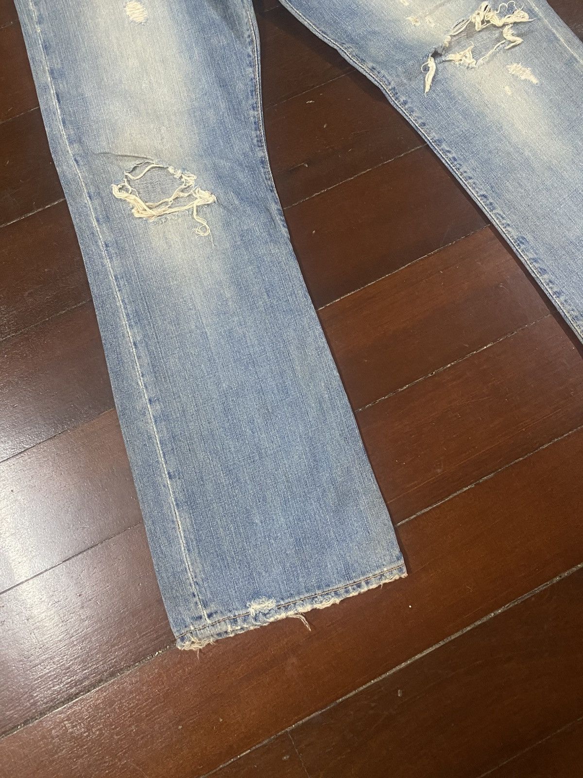 Abercrombie & Fitch Y2k Fitch Baggy Selvedge Vintage distressed mud wash Size US 32 / EU 48 - 7 Thumbnail