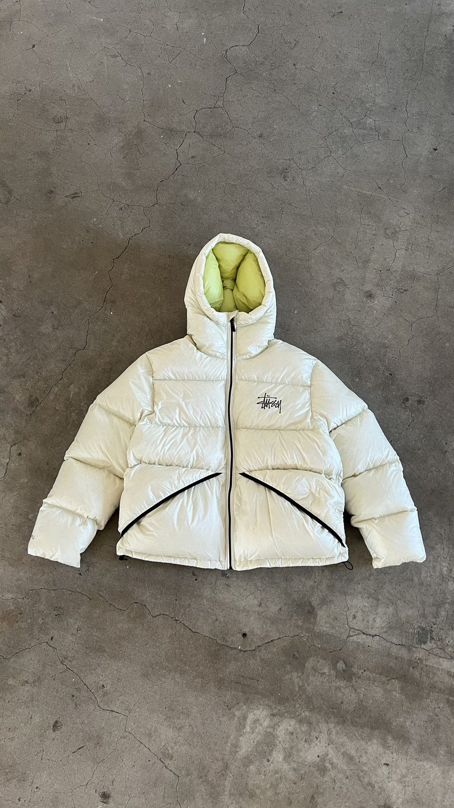 Streetwear × Stussy Stussy Micro Ripstop Down Parka 'Bone