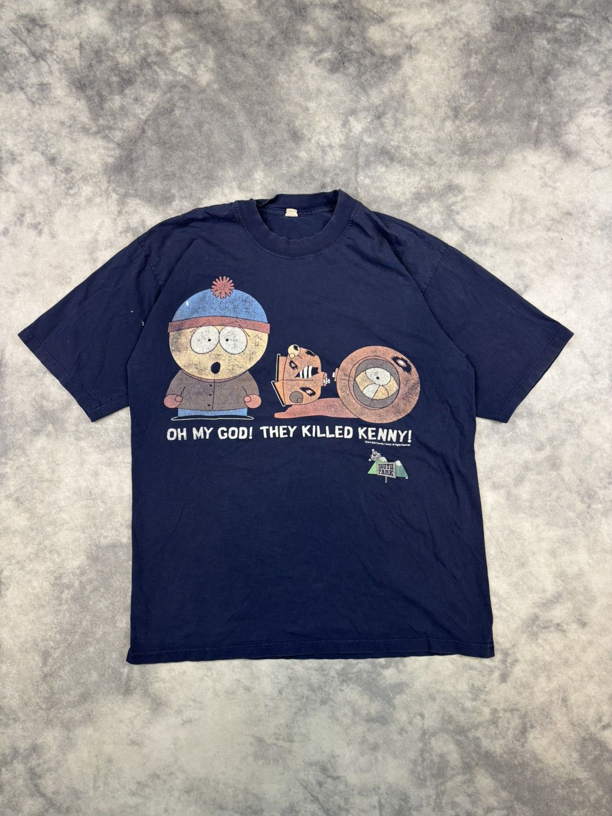 Other 90s Vintage South Park 1998 They Killed Kenny T-Shirt Blue Size US M / EU 48-50 / 2 - 1 Thumbnail