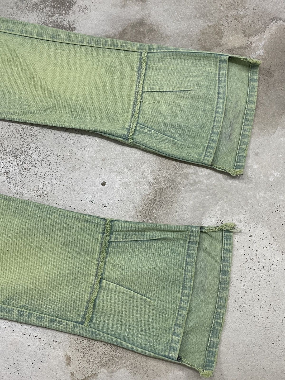 Designer × Marithe + Francois Girbaud Girbaud Green Rust Crazy Wash Flare Denim Size US 28 / EU 44 - 5 Thumbnail