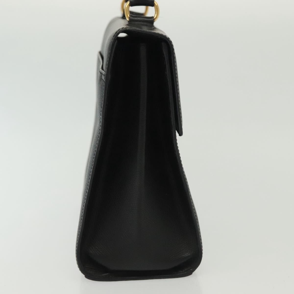 Celine CELINE Hand Bag Leather Black Gold Size ONE SIZE - 5 Thumbnail