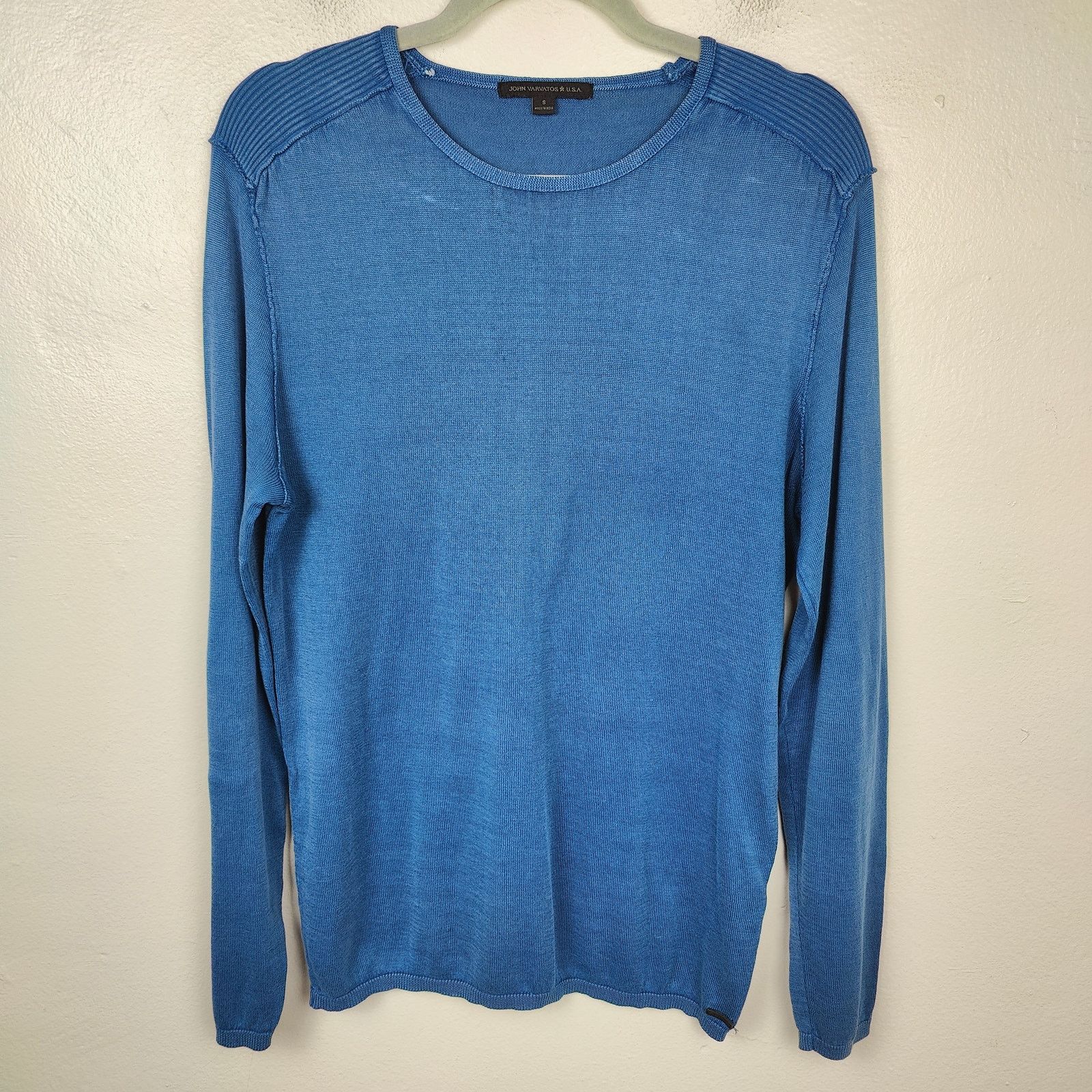 John Varvatos John Varvatos Star USA Cotton Sweater Mens Small Elbow Patch Size US S / EU 44-46 / 1 - 1 Thumbnail