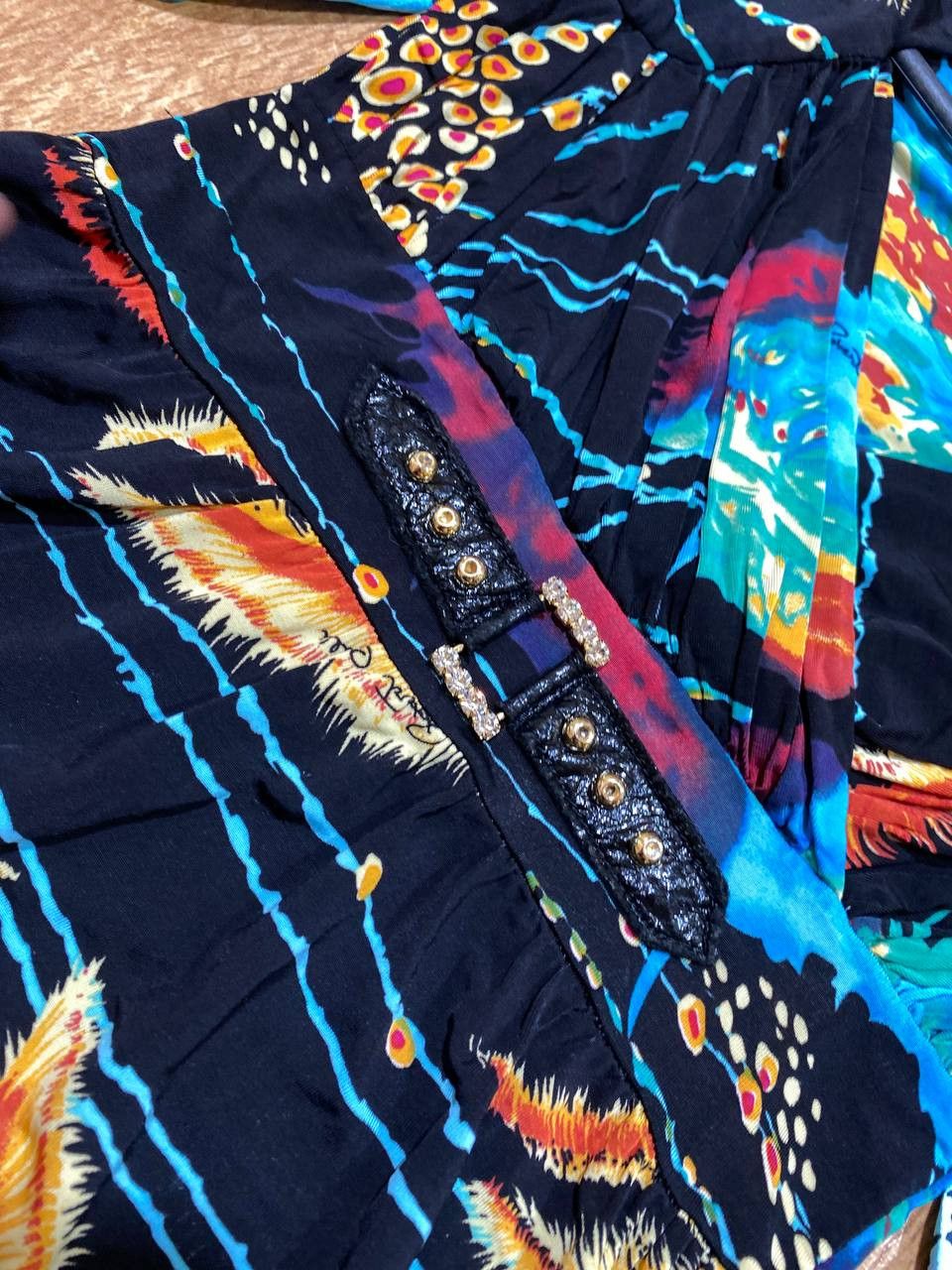 Roberto Cavalli Roberto Cavalli Under The Sea Print Wrap Top Blue Italy Size S / US 4 / IT 40 - 8 Thumbnail