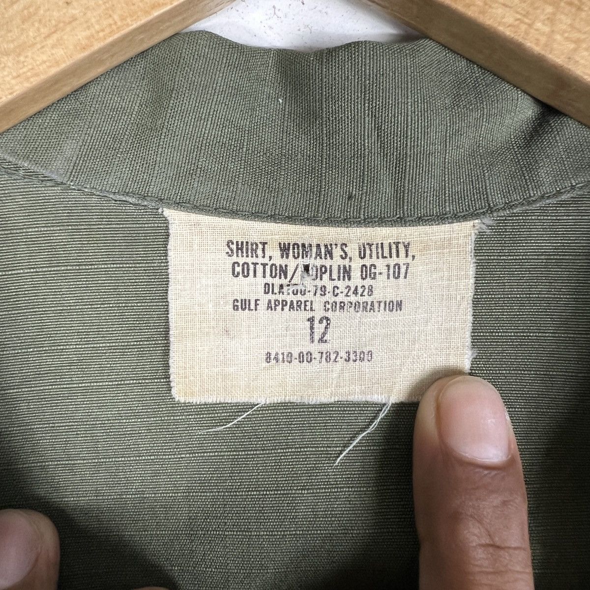 Vintage Vintage Military Shirt Utility Cotton Poplin Og 107 Size XL / US 12-14 / IT 48-50 - 9 Thumbnail