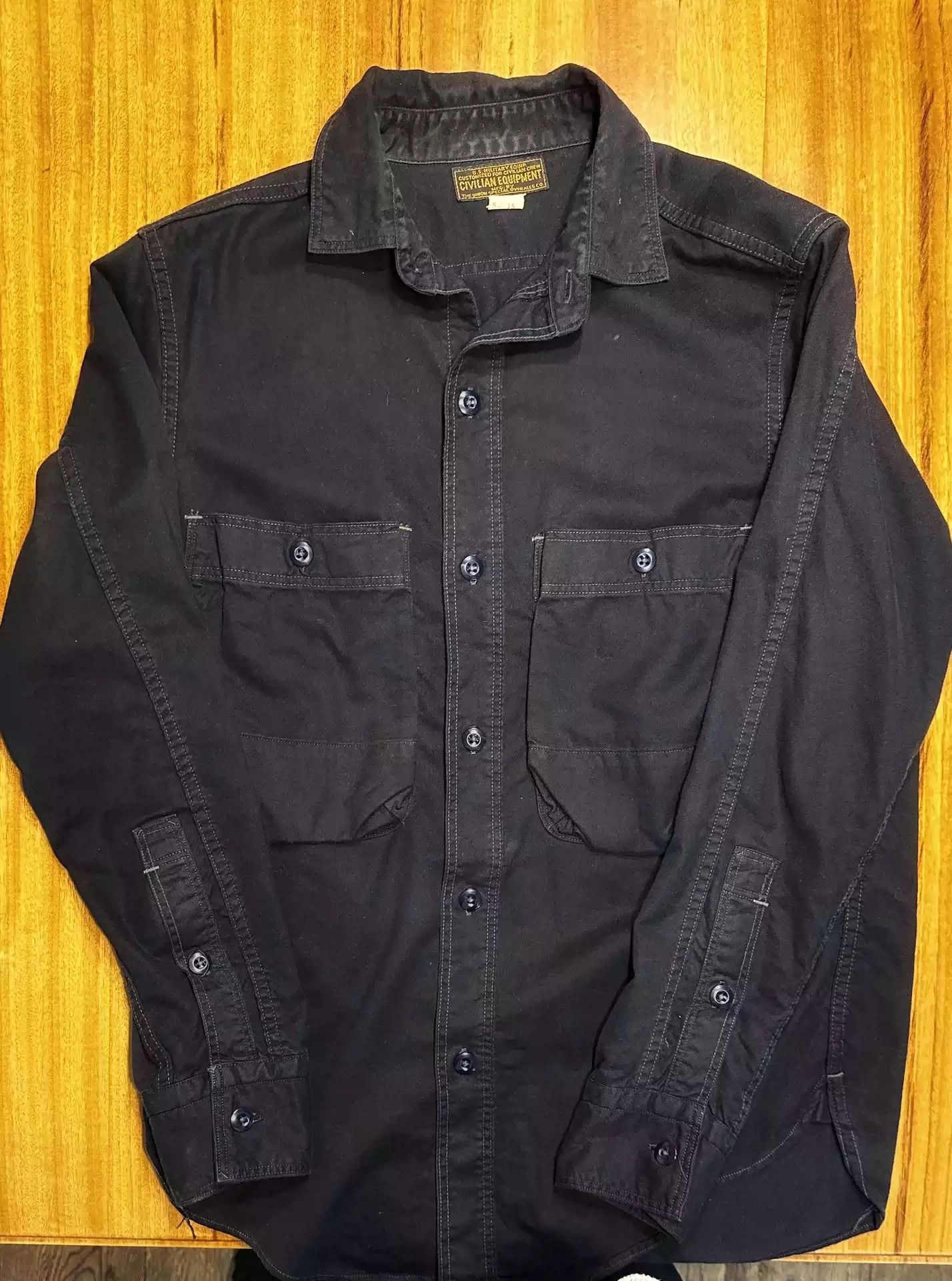 image of Freewheelers Big Milk Shirt in Black, Men's (Size Medium)