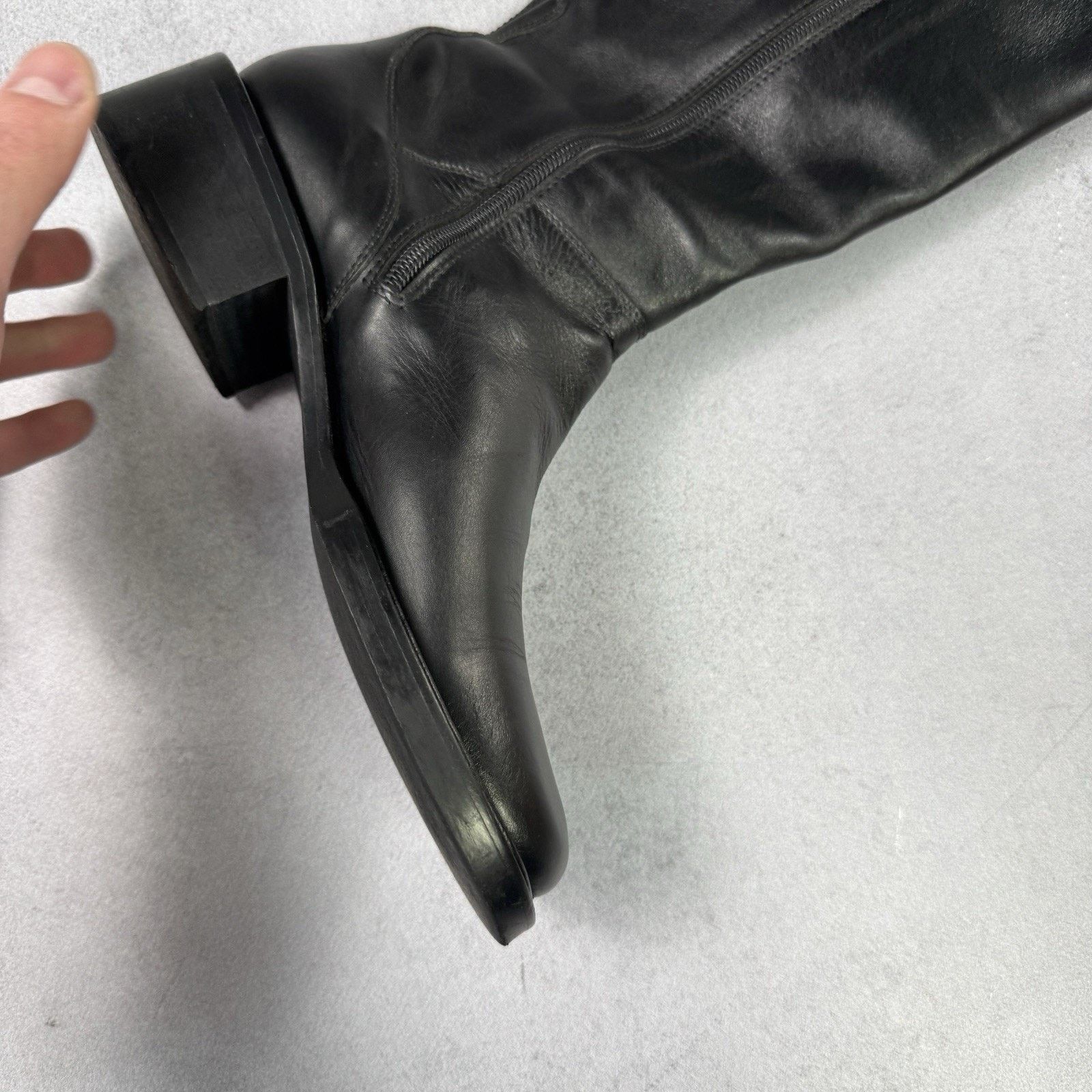 Max Mara MAX MARA Leather Women High Black boots Black Size 38 US 8 Size US 8 / IT 38 - 16 Thumbnail