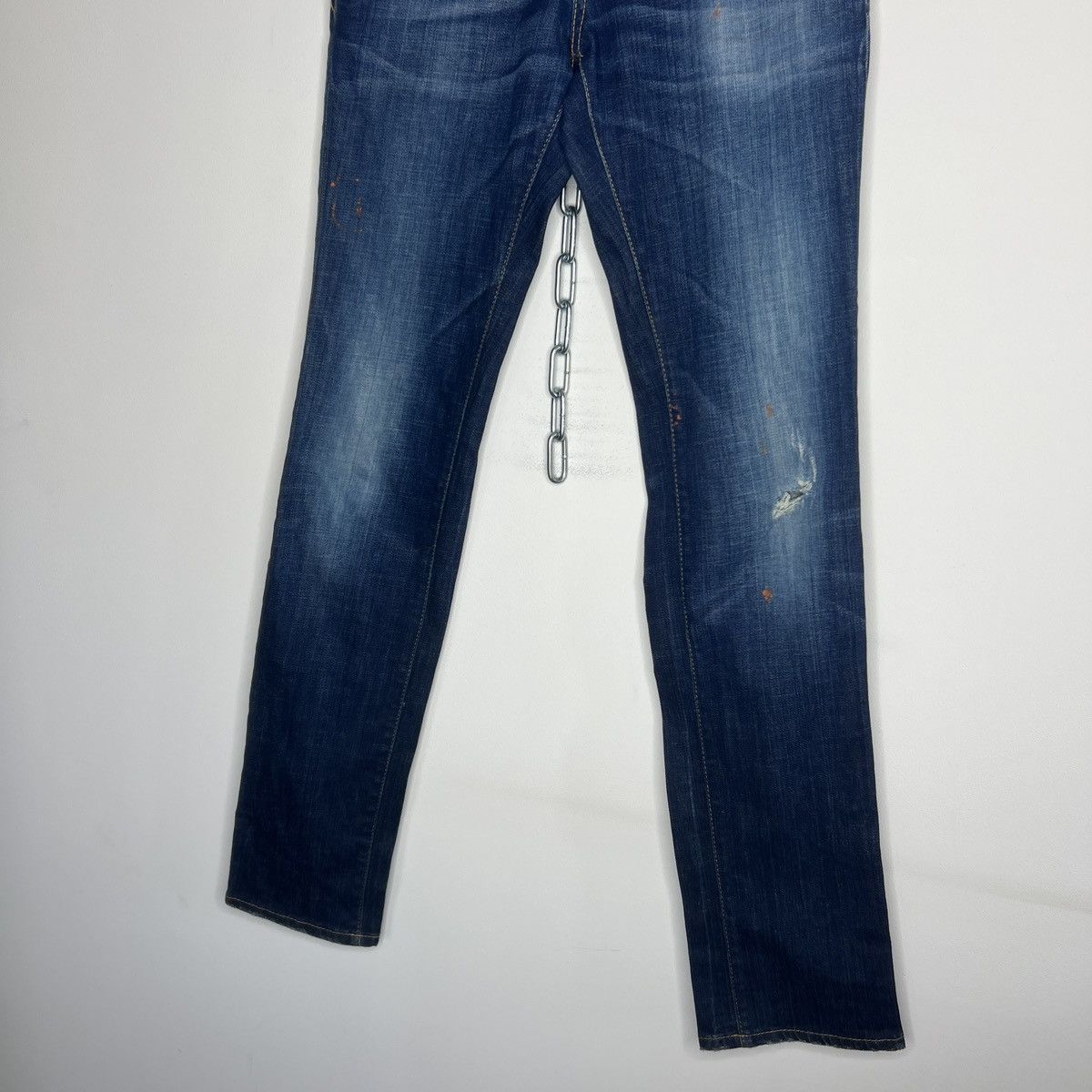 Dsquared2 × Japanese Brand × Vintage Dsquared2 Slim Jean Jeans - Dark Blue Washed Distressed Size US 30 / EU 46 - 3 Thumbnail