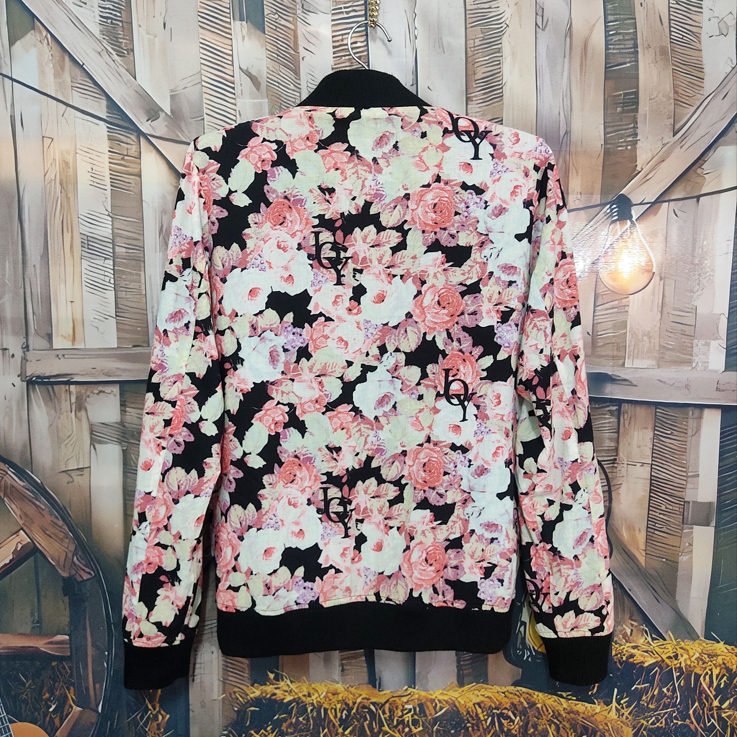 Joyrich JOYRICH Floral Black Reversible Blouson Zipper Jacket Size US M / EU 48-50 / 2 - 2 Thumbnail