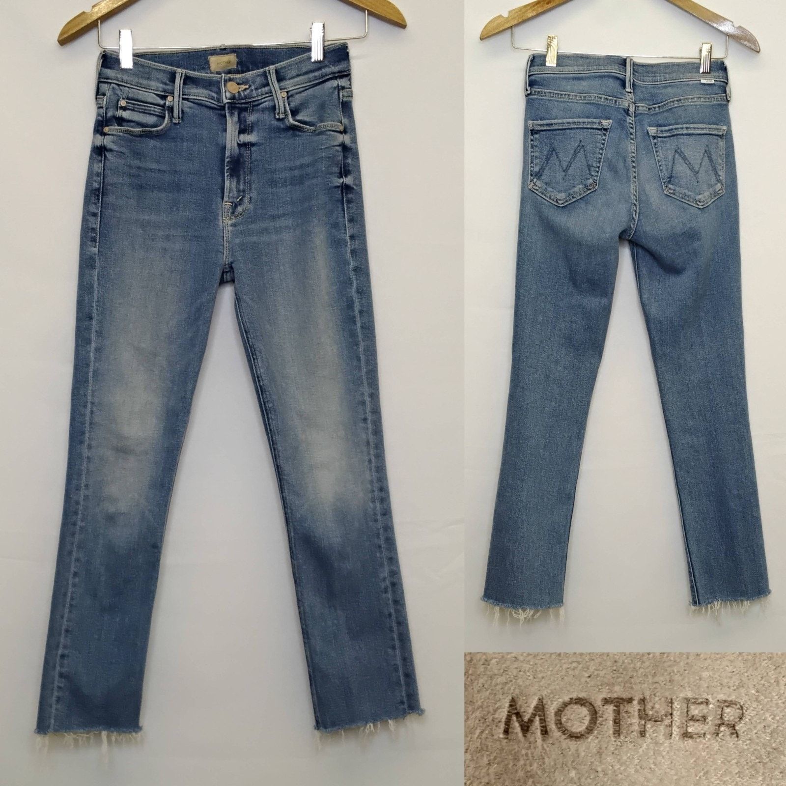 MOTHER Mother The Mid Rise Dazzle Ankle Jeans Women's 25x26 Light Size 25" / US 0 / IT 36 - 1 Thumbnail