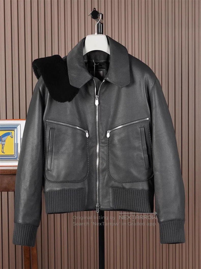 Hermes Hermes Men's Autumn-Winter Leather Jacket Size US L / EU 52-54 / 3 - 1 Thumbnail