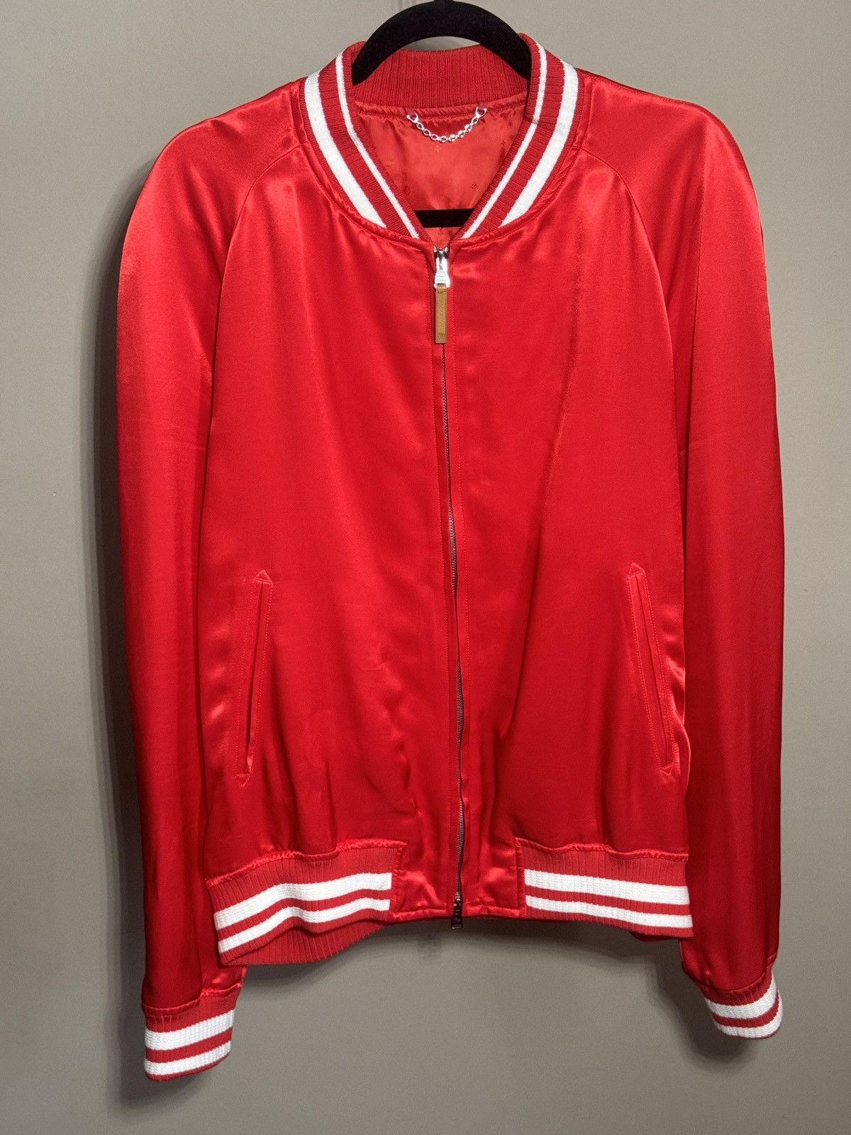 Louis Vuitton Louis Vuitton Red & White Embroidered Souvenir Jacket Size US L / EU 52-54 / 3 - 1 Thumbnail