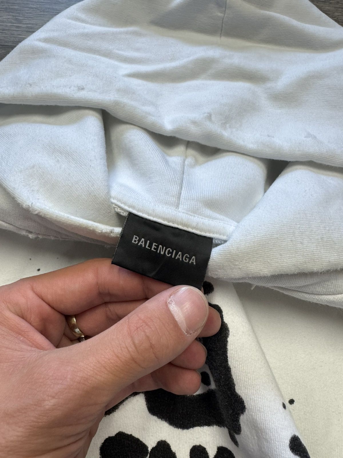 Balenciaga BALENCIAGA GRAFFITI HAND DRAWN HOODIE Size US M / EU 48-50 / 2 - 5 Thumbnail