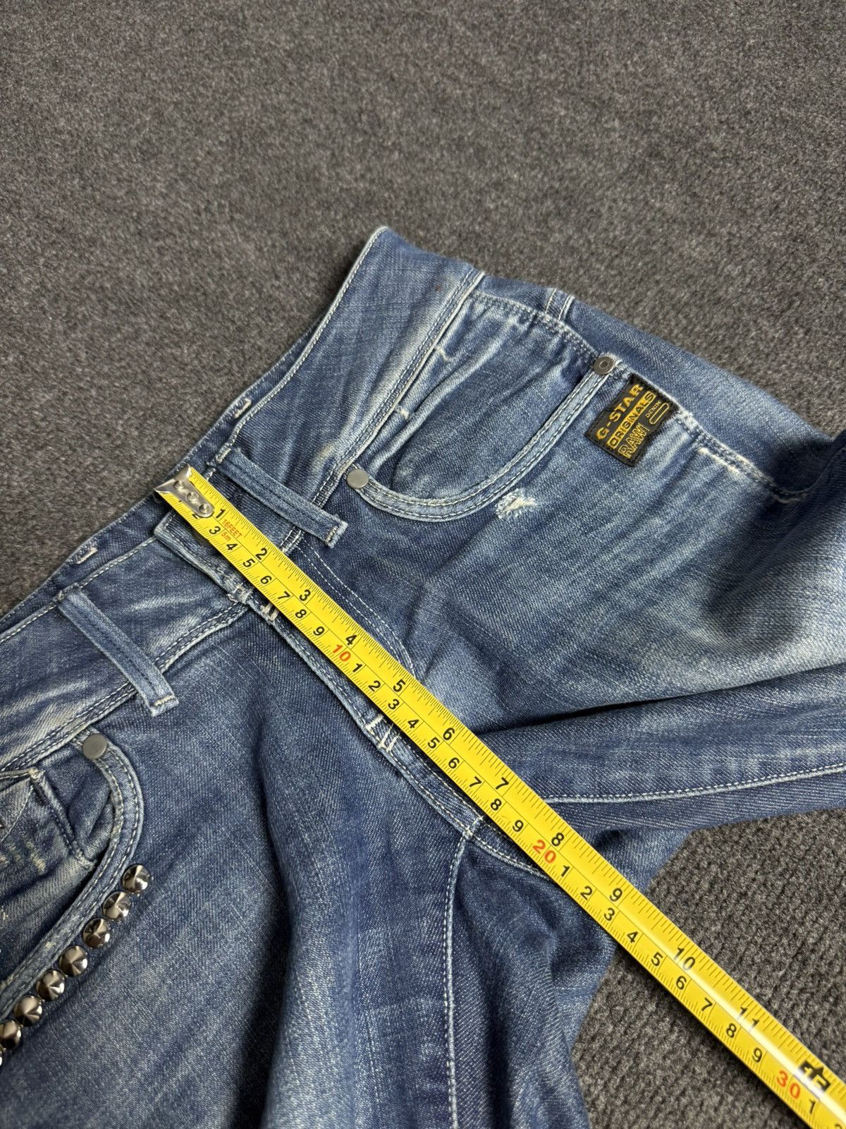 G-Star 00s G-Star RAW 3301 Distressed Punk Rock Denim Jeans Y2K Size 25" / US 0 / IT 36 - 17 Thumbnail