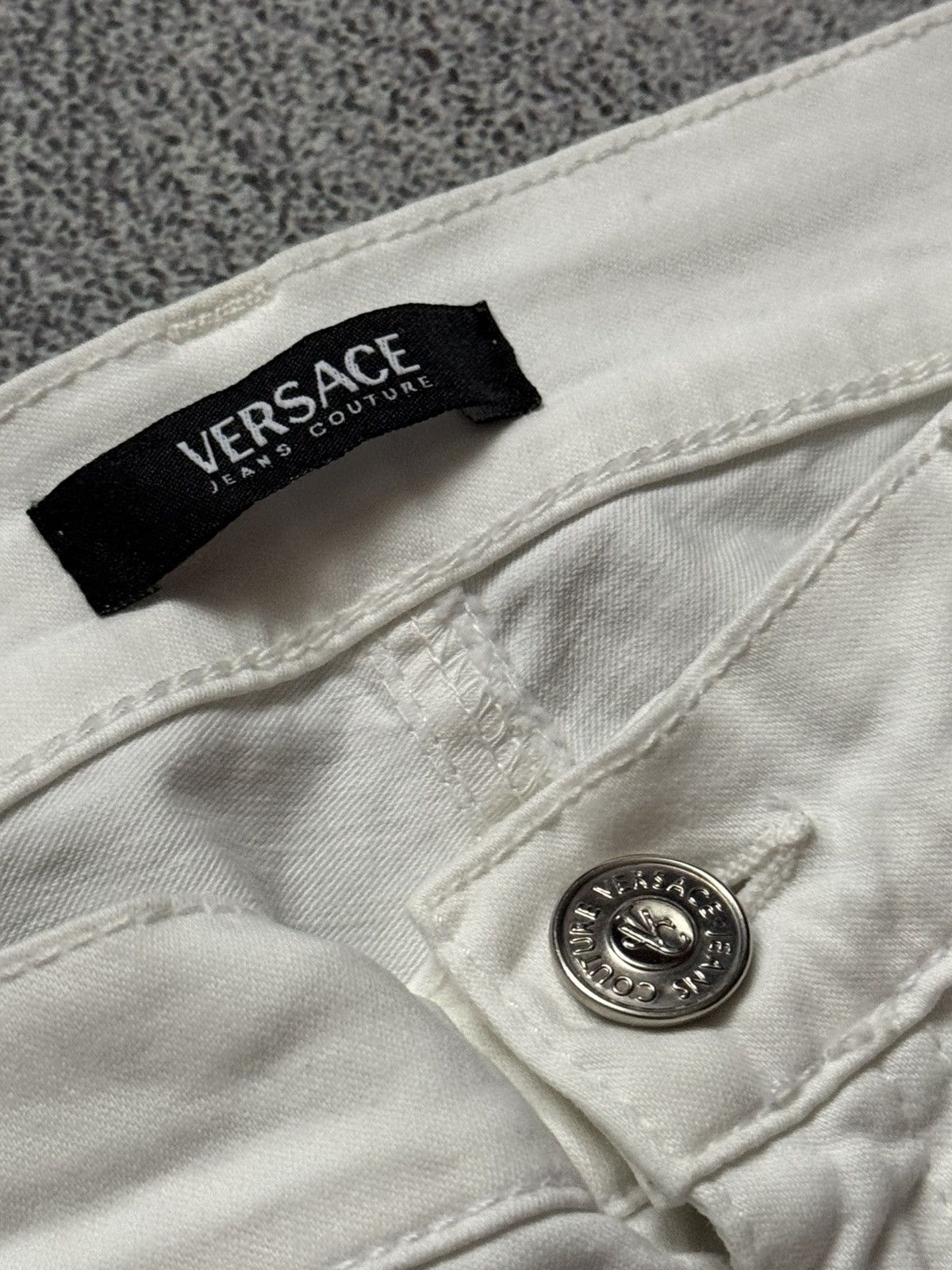Versace × Versace Jeans Couture × Vintage Versace Jean couture 36 white pant trouser Jean chino flared Size 25" / US 0 / IT 36 - 17 Thumbnail