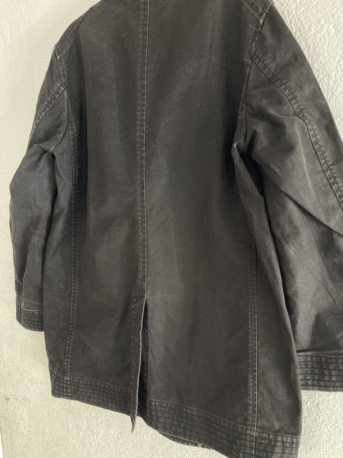 Yohji Yamamoto AAR Yohji Yamamoto Heavy Duty Long Jacket Washed Black Size US M / EU 48-50 / 2 - 9 Thumbnail