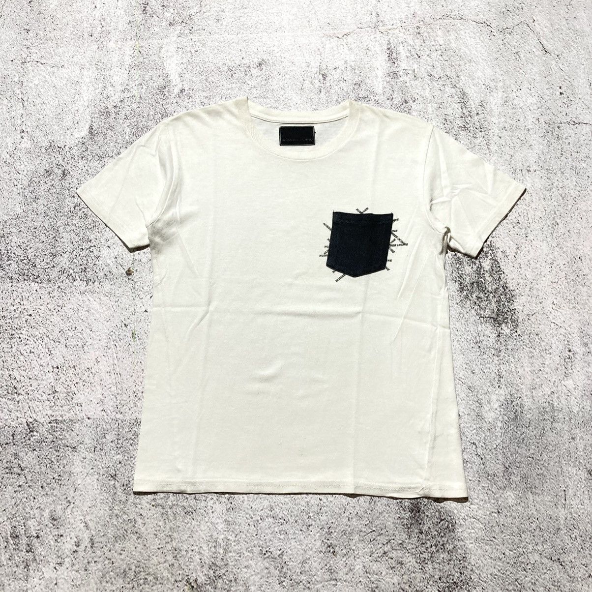 Number (N)ine Number (N)ine Spellout Logo Pocket T-shirt White Size US M / EU 48-50 / 2 - 1 Thumbnail